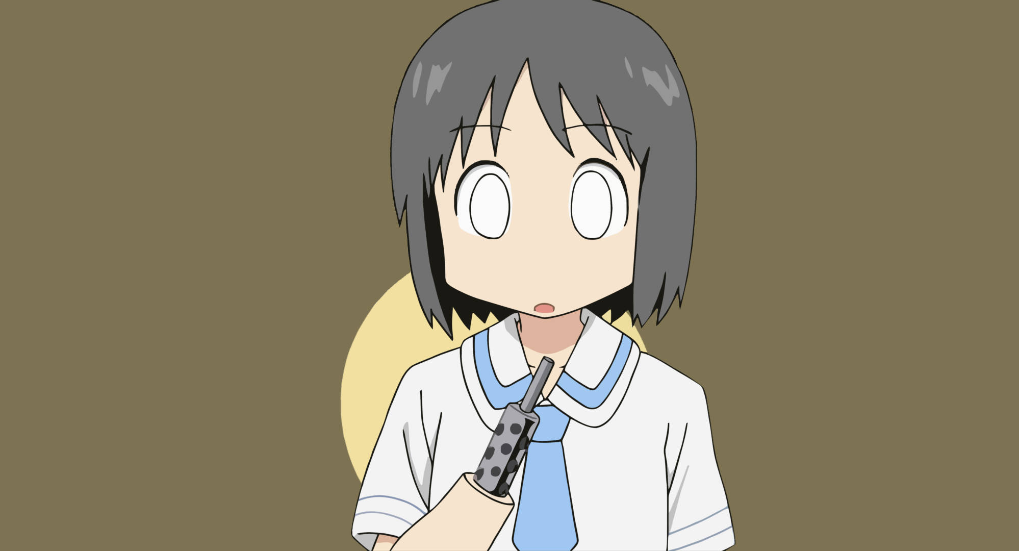 Nichijou, nano gun arm, short gray hair, Full HD Desktop Wallpaper
