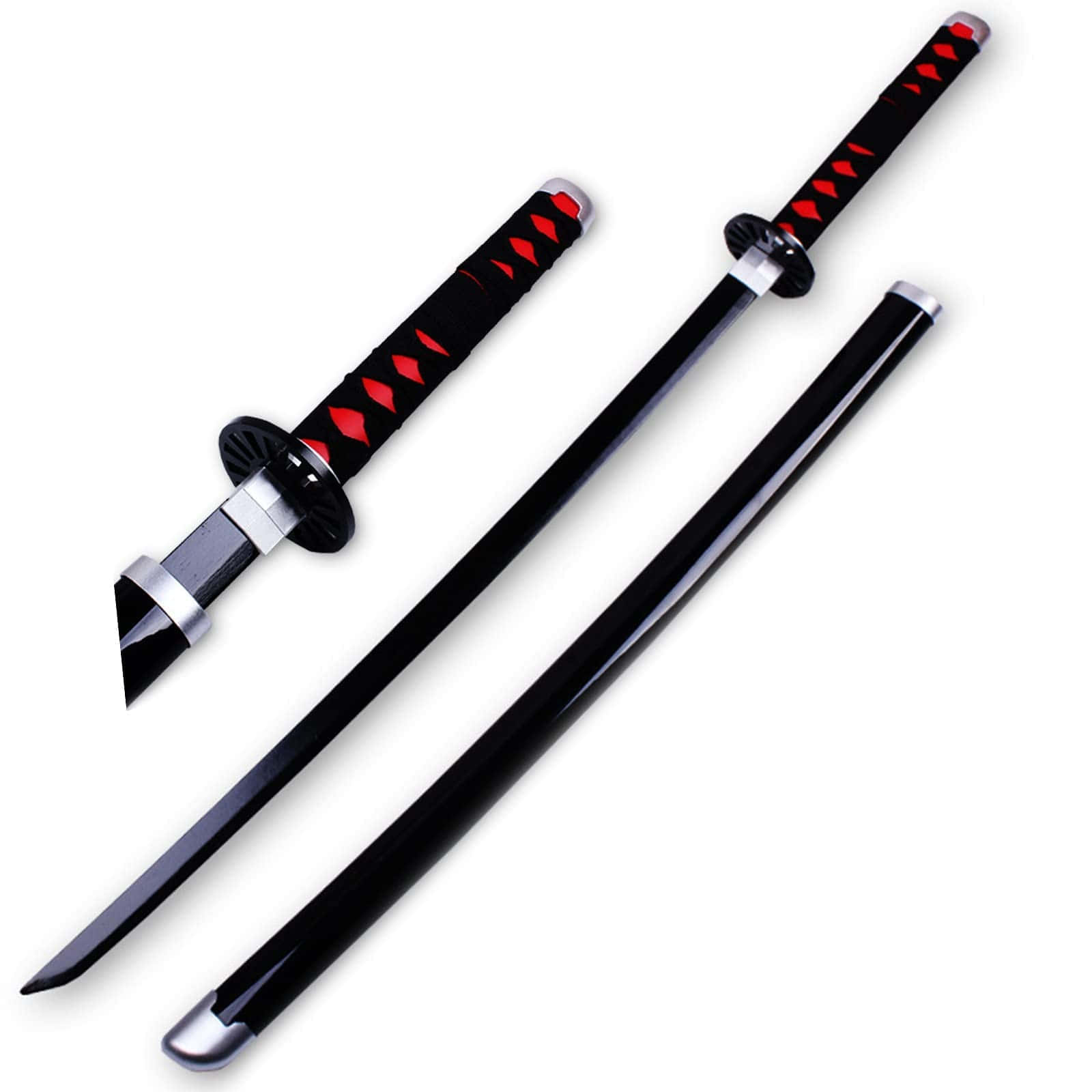Nichirin Blades, black, red diamond accents, HD Desktop Wallpaper