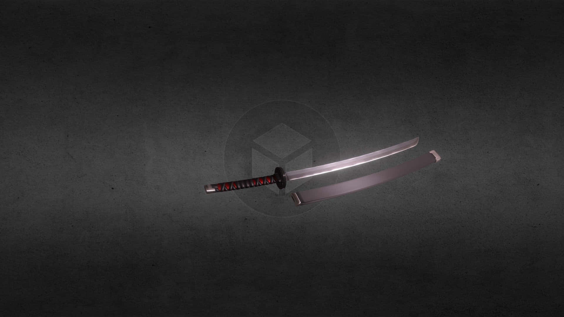 Nichirin Blades, katana, red patterned hilt, Full HD Desktop Wallpaper
