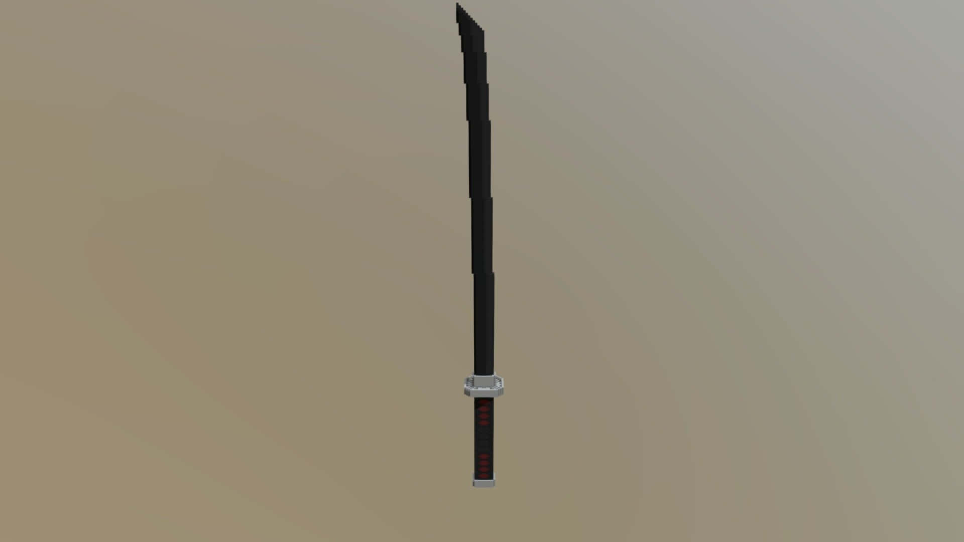 Nichirin Blades, black katana, red accents, Full HD Desktop Wallpaper