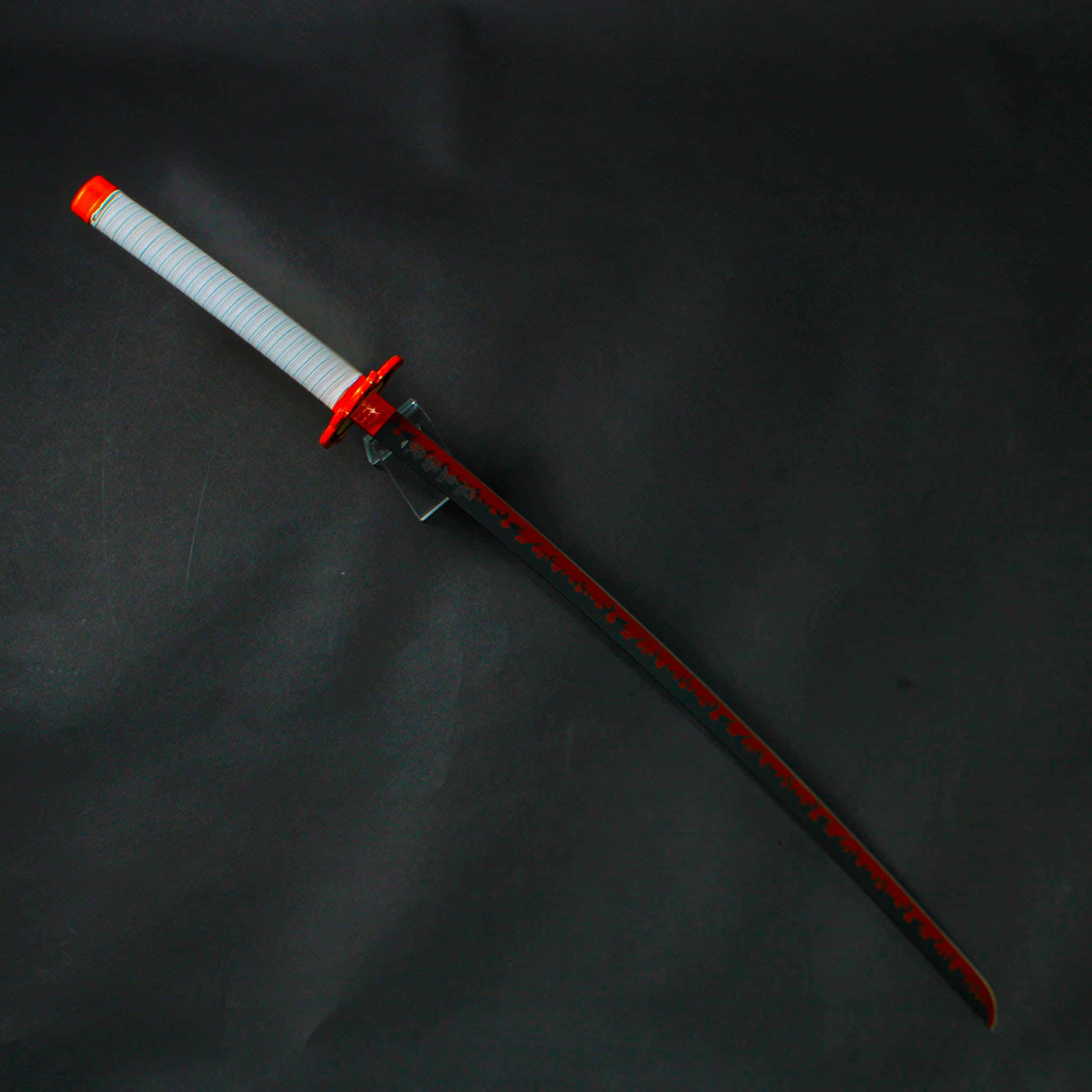 Nichirin Blades, red accents, white wrapped hilt, Full HD Desktop Wallpaper