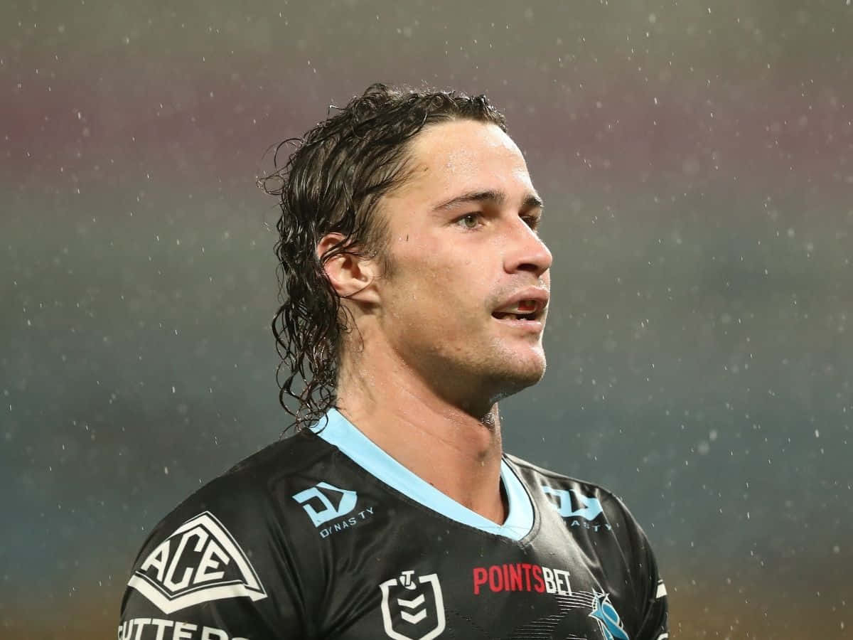 Nicho Hynes, rugby league player, wet hair, SD Desktop Wallpaper