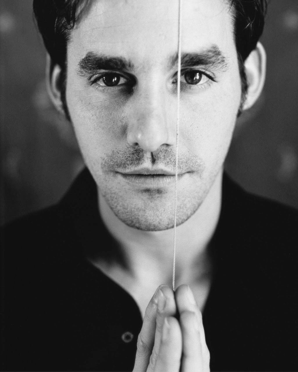 Nicholas Brendon, black and white, intense eyes, HD Phone Wallpaper