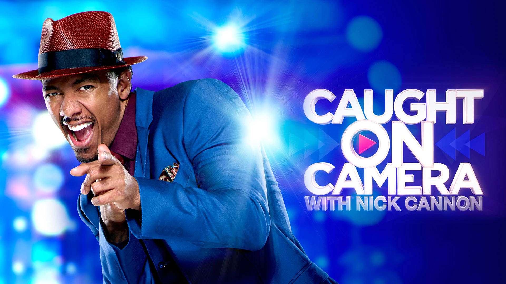 Nick Cannon, red hat, blue suit, Full HD Desktop Wallpaper