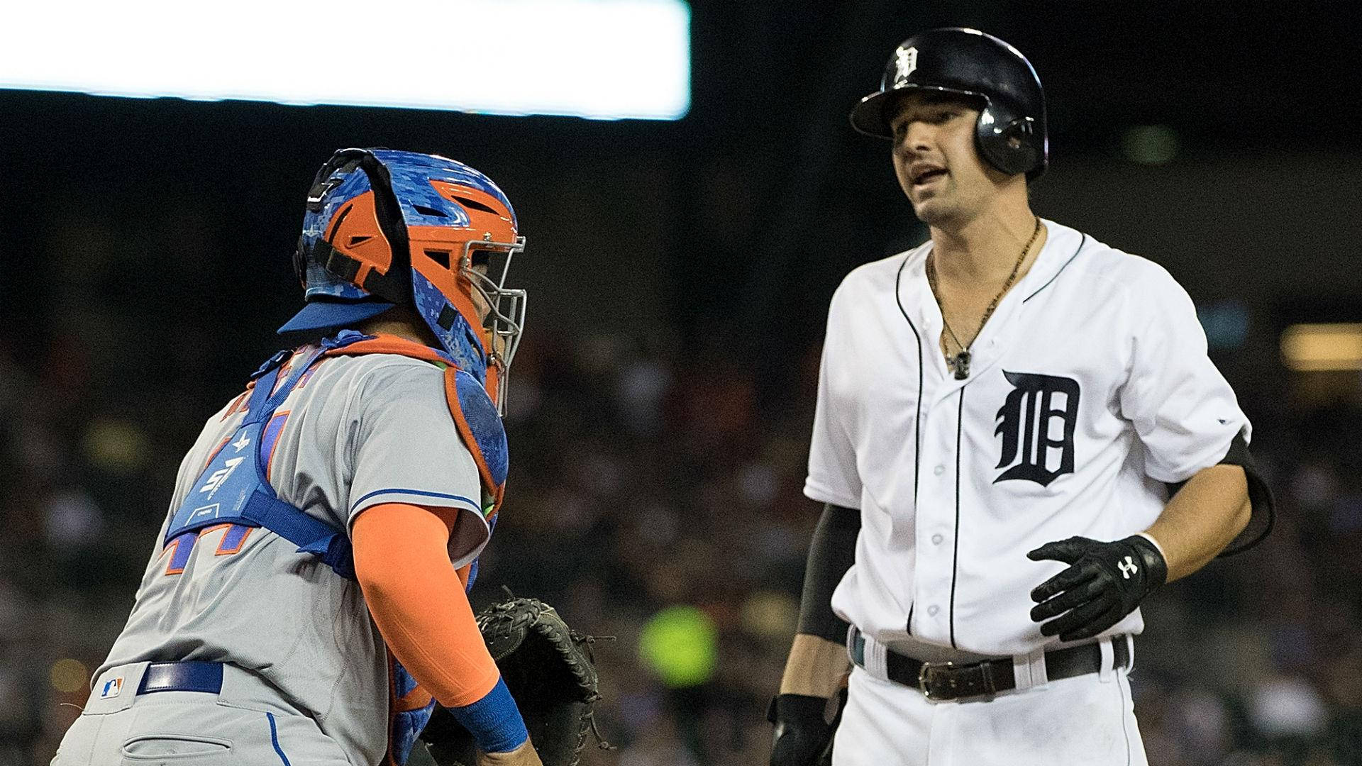 Nick Castellanos, stadium lights, night game, Full HD Desktop Wallpaper