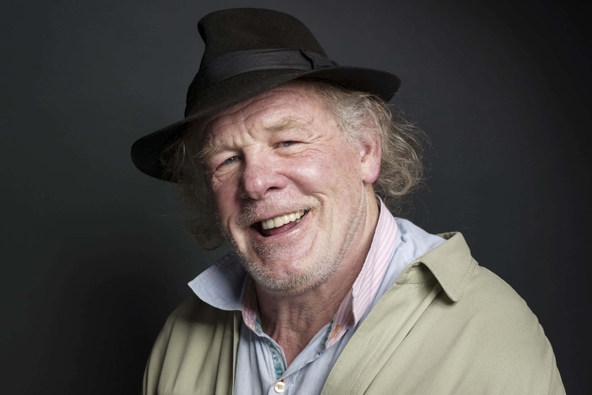 Nick Nolte, fedora, dark studio background, Full HD Desktop Wallpaper