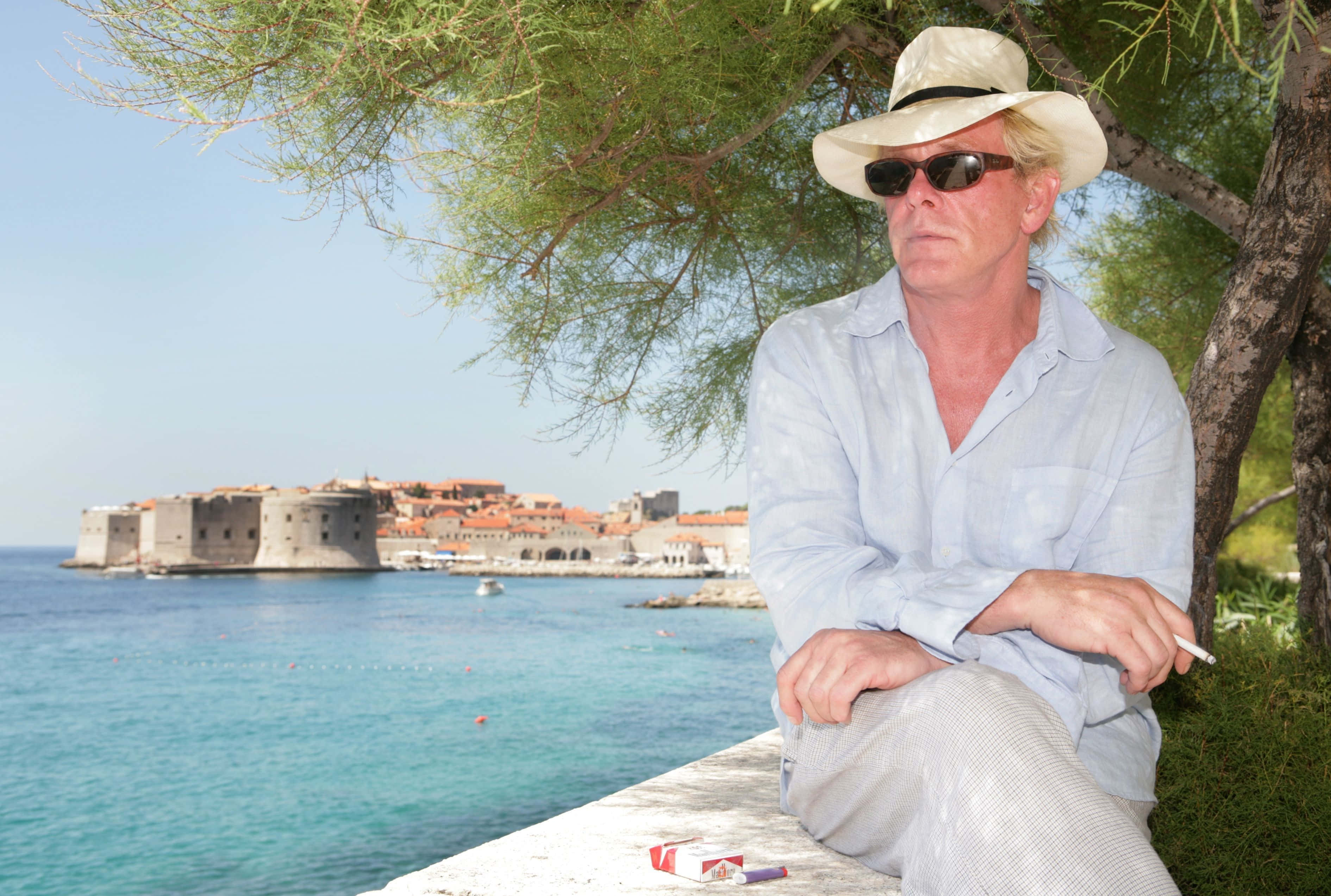 Nick Nolte, straw hat, sunglasses, 2K Desktop Wallpaper