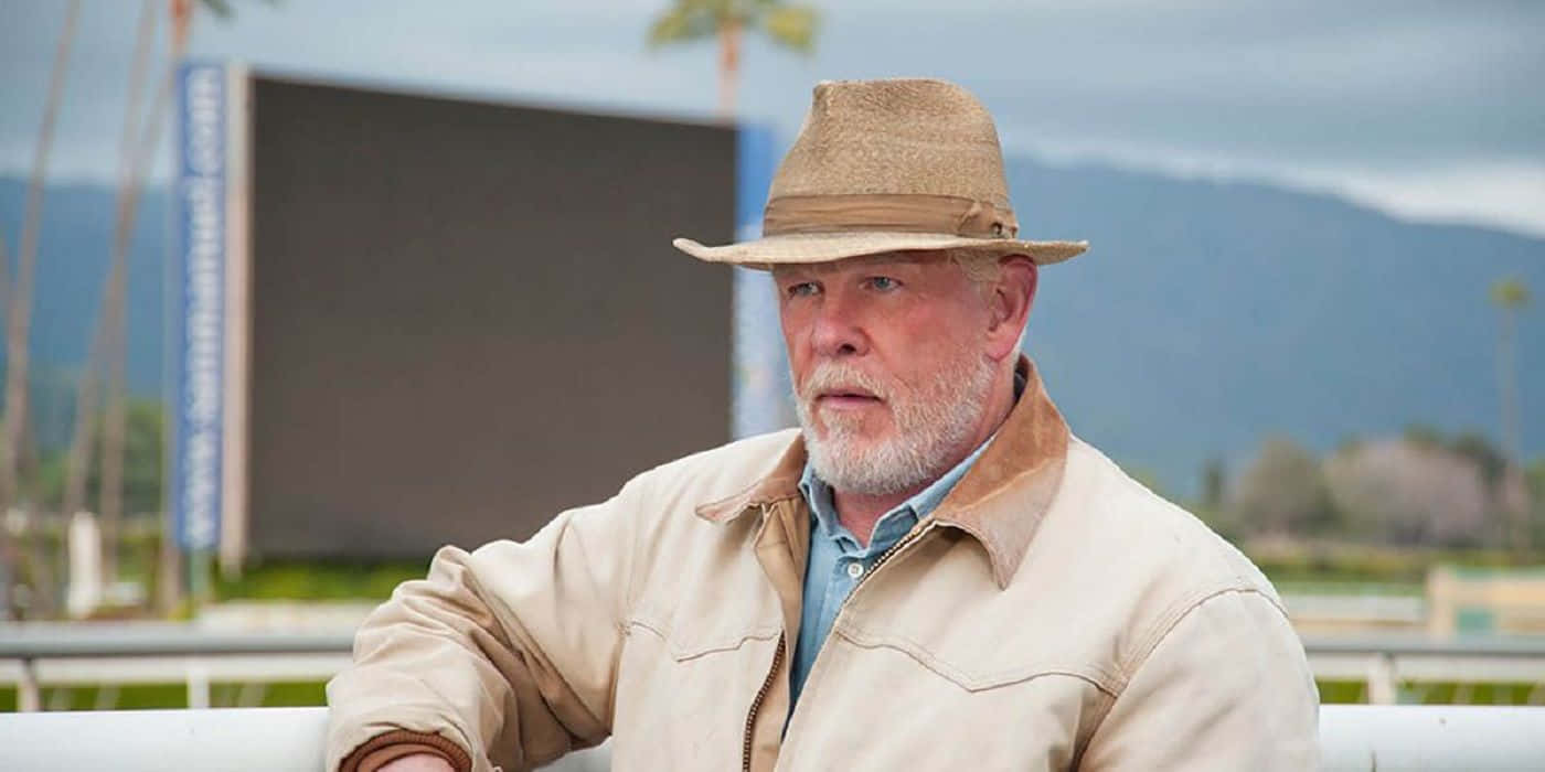 Nick Nolte, white beard, straw hat, HD Desktop Wallpaper