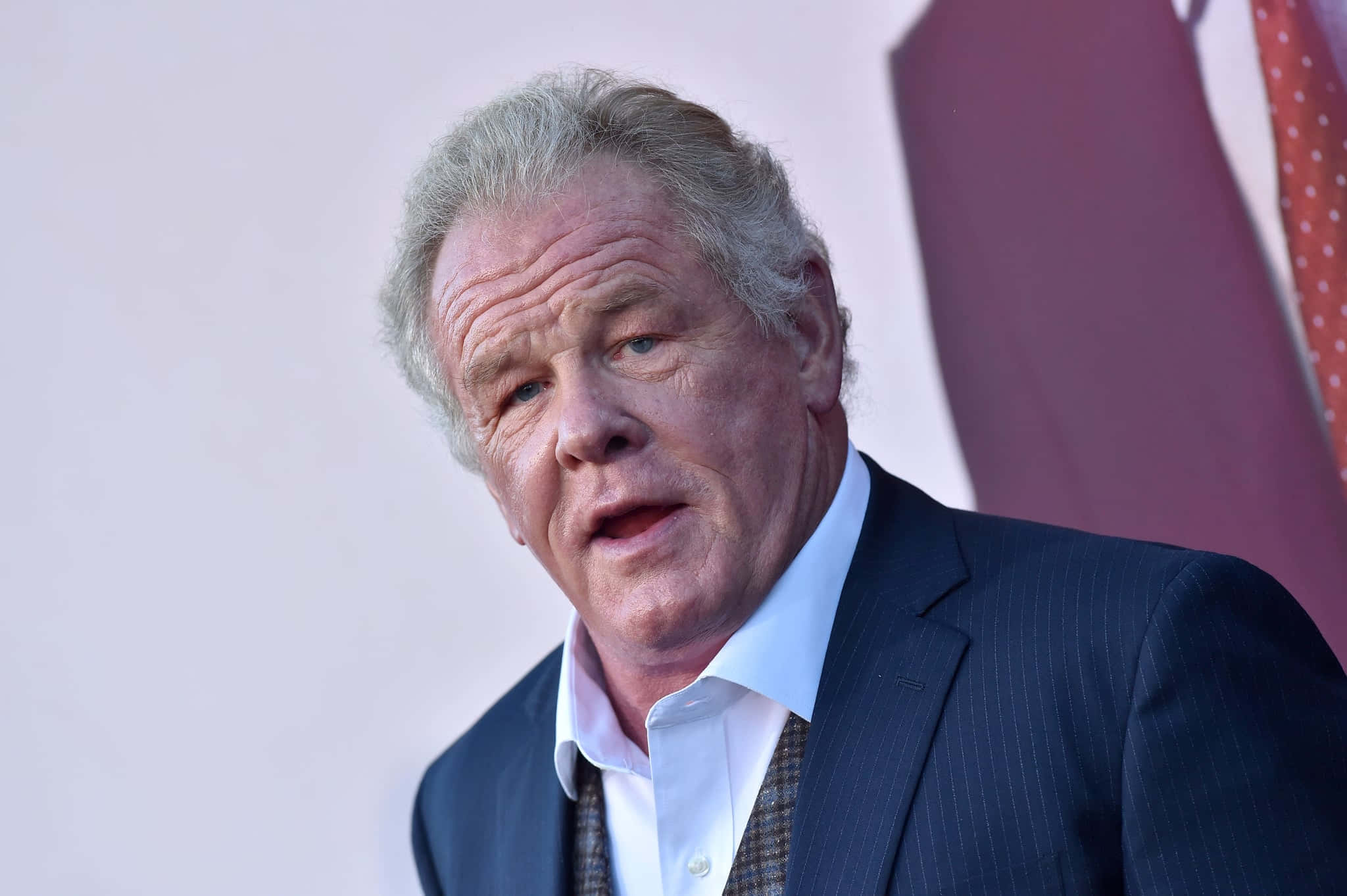 Nick Nolte, gray hair, dark pinstripe suit, Full HD Desktop Wallpaper