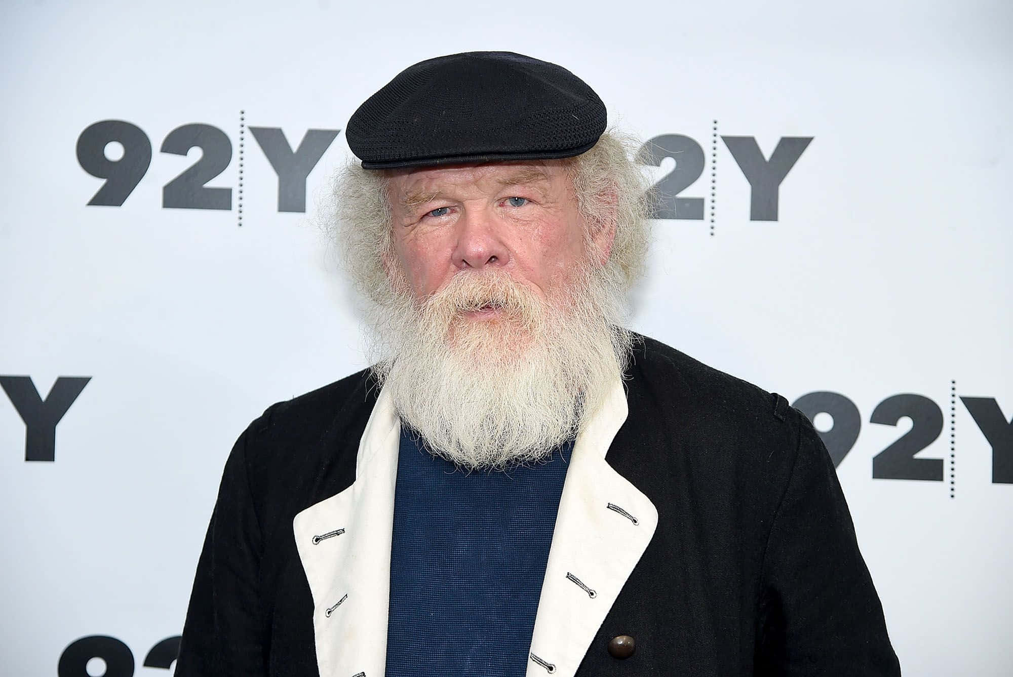 Nick Nolte, white backdrop, 92Y logos, Full HD Desktop Wallpaper