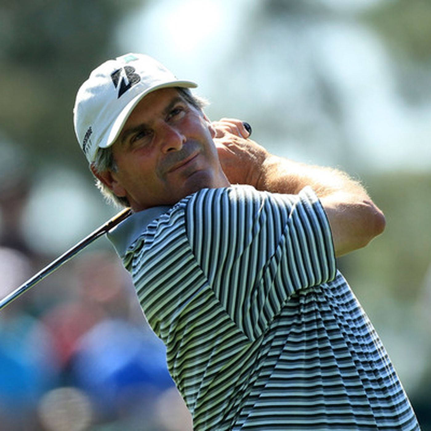 Nick Price, striped shirt, white cap, HD Desktop Wallpaper