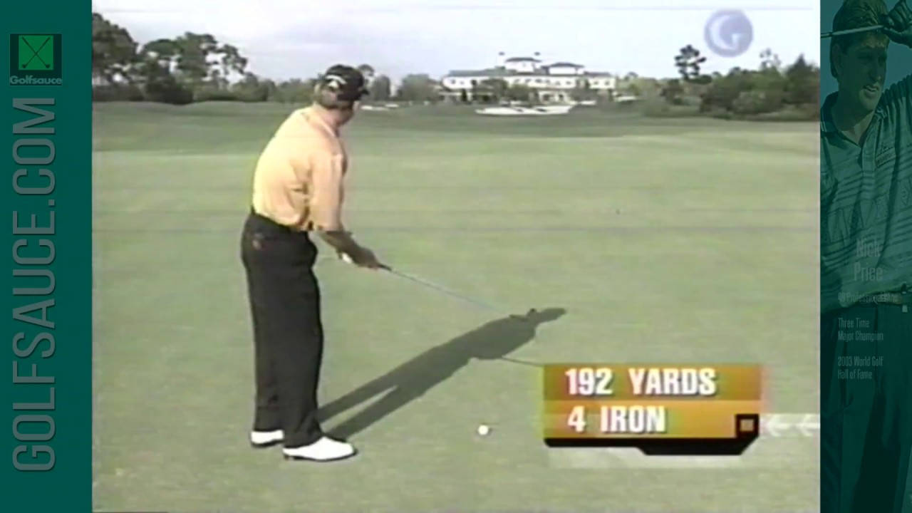 Nick Price, 4 iron, yellow shirt, HD Desktop Wallpaper