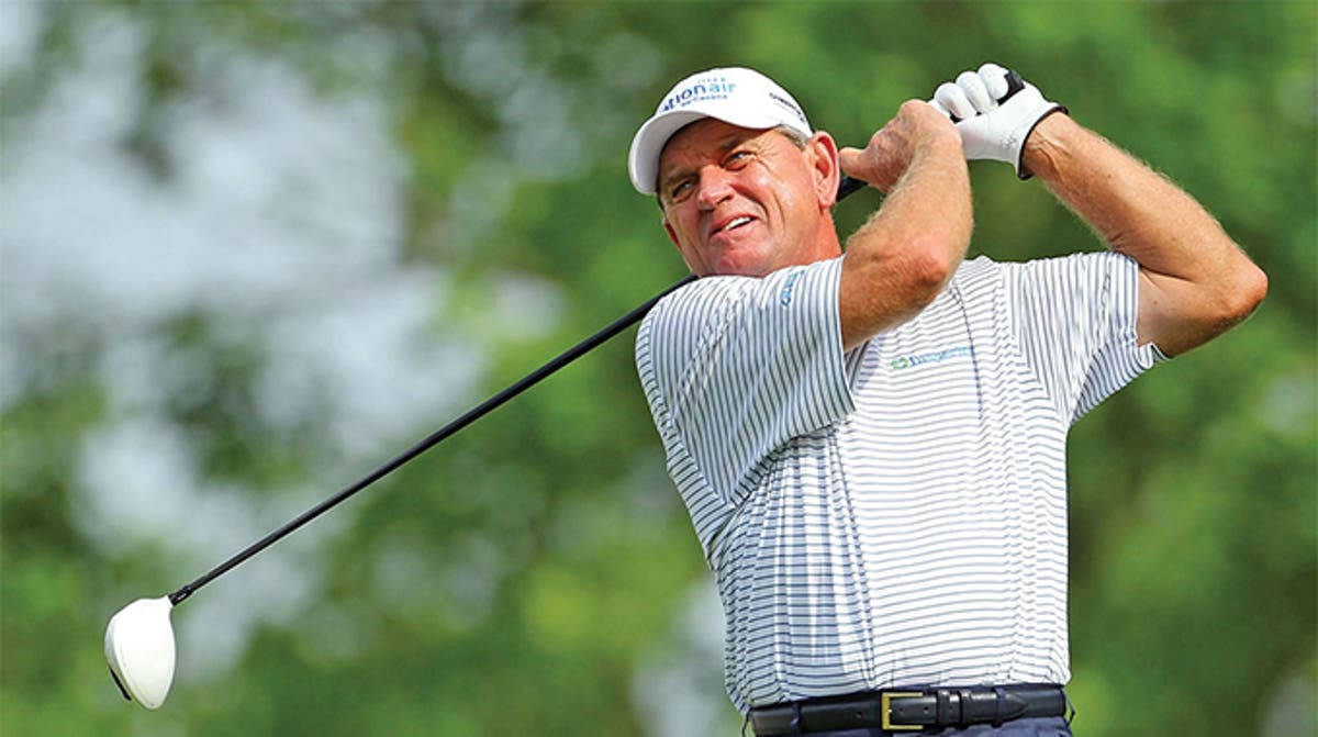 Nick Price, black and white golf club, golfer, SD Desktop Wallpaper