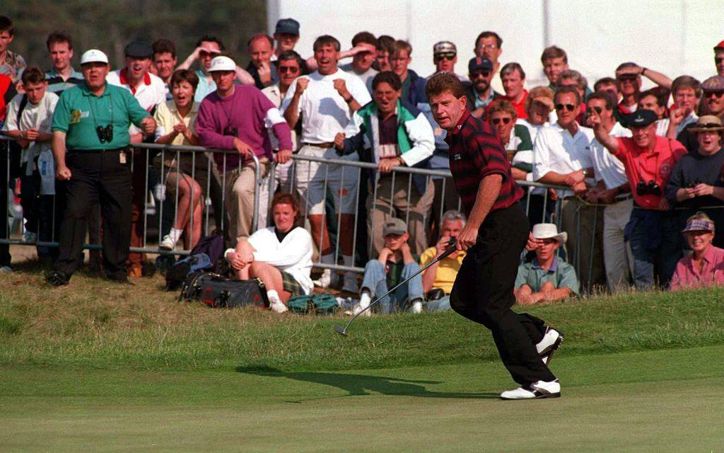 Nick Price, red plaid shirt, sunlit green, SD Desktop Wallpaper