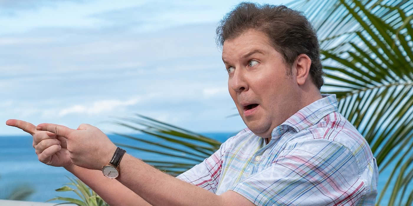 Nick Swardson, plaid shirt, ocean, HD Desktop Wallpaper