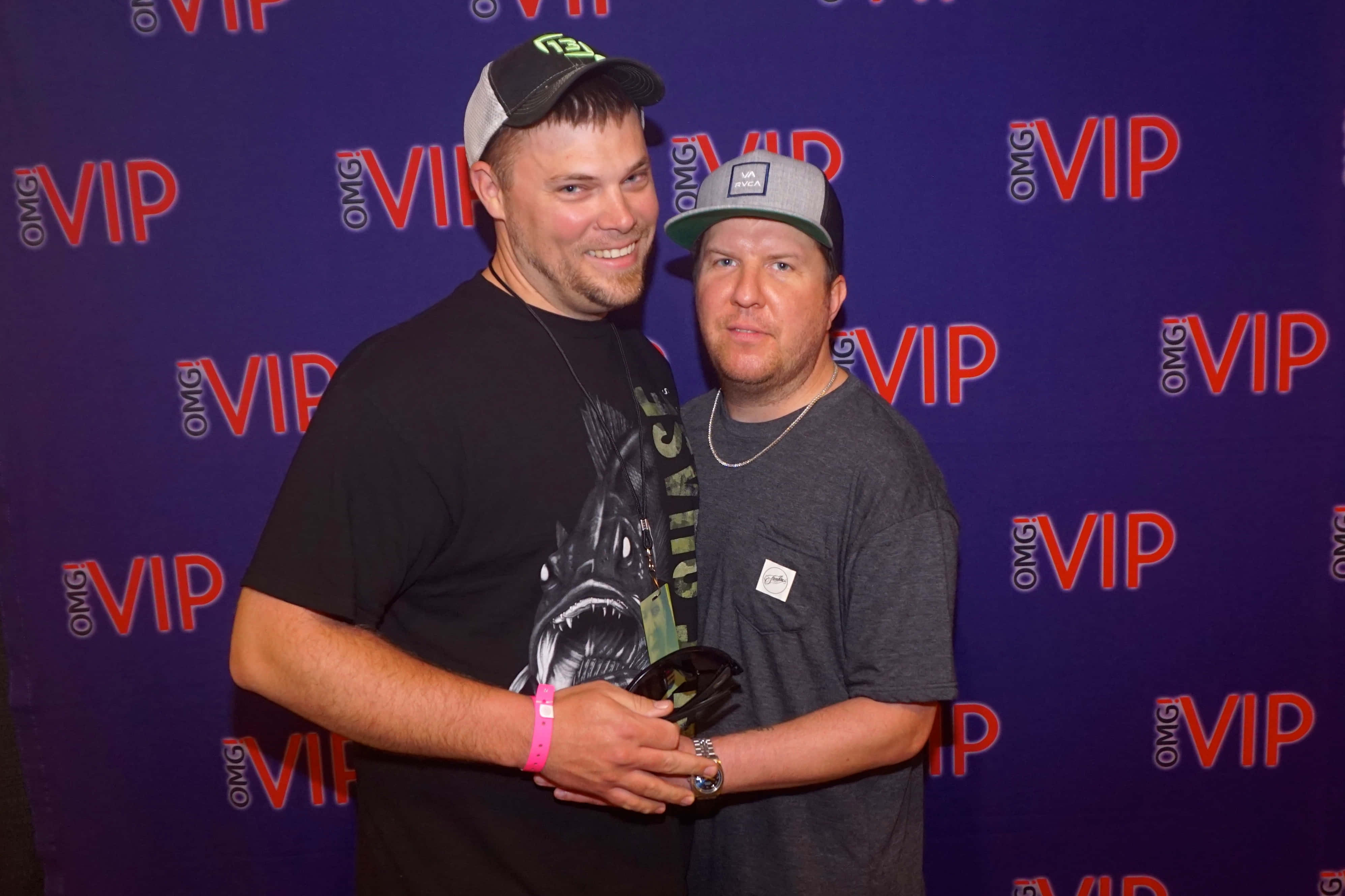 Nick Swardson, purple VIP backdrop, red logos, 4K Desktop Wallpaper