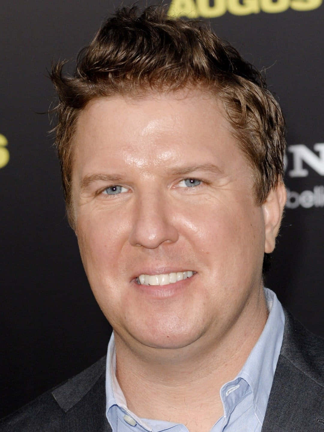 Nick Swardson, tousled brown hair, blue eyes, HD Phone Wallpaper