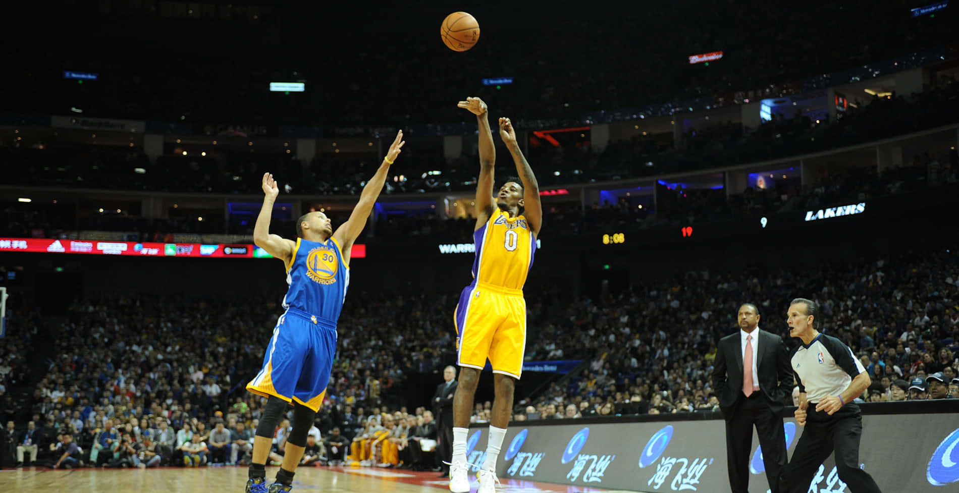 Nick Young, basketball player, yellow, HD Desktop Wallpaper
