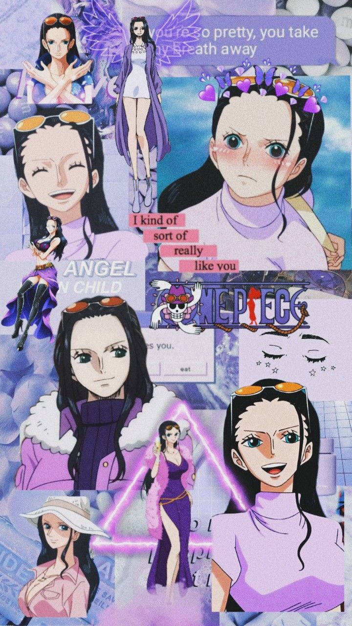 Nico Robin, One Piece, purple hues, HD Phone Wallpaper