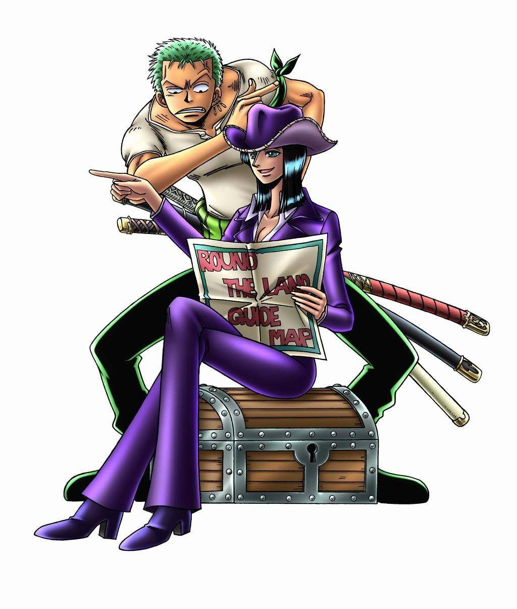 Nico Robin, One Piece, purple-clad, SD Phone Wallpaper