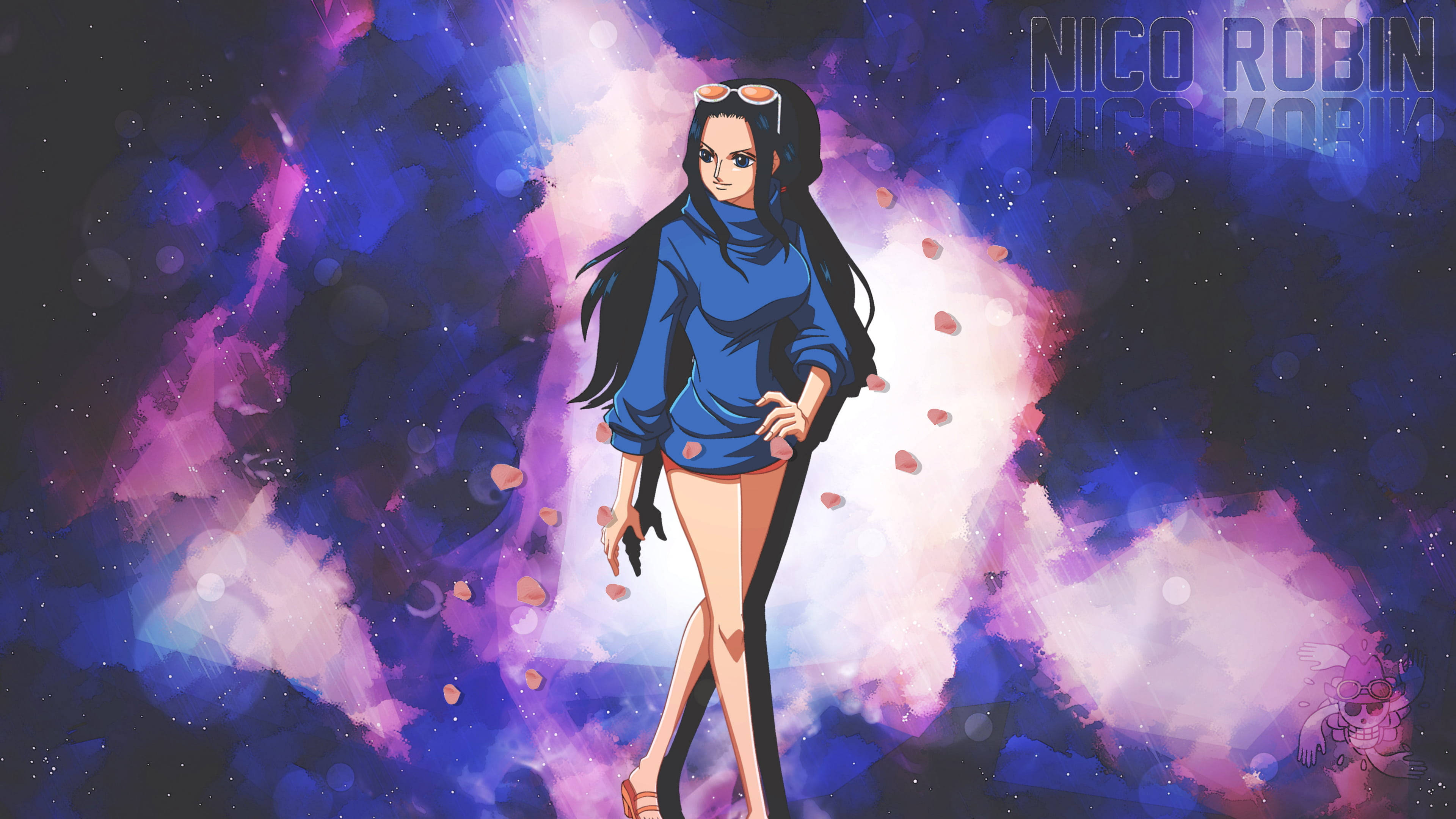 Nico Robin, One Piece, cosmic nebula, 4K Desktop Wallpaper