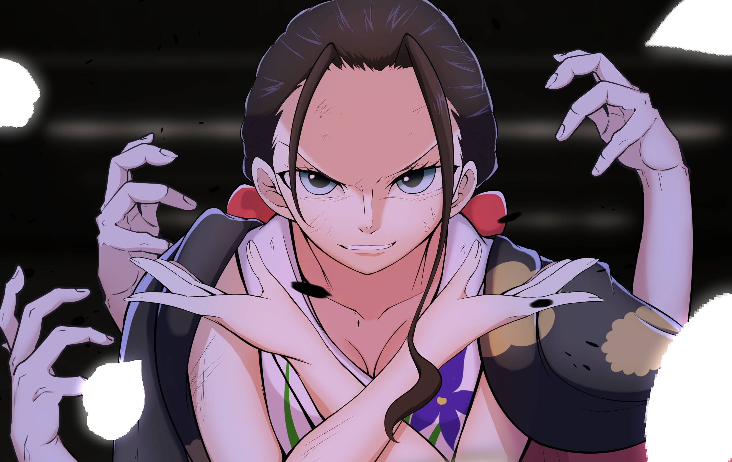Nico Robin, One Piece, intense blue eyes, Full HD Desktop Wallpaper
