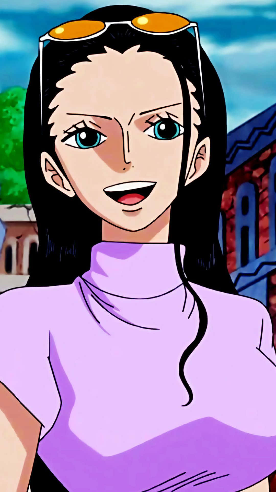 Nico Robin, 1080 x 1920, purple turtleneck, Full HD Phone Wallpaper