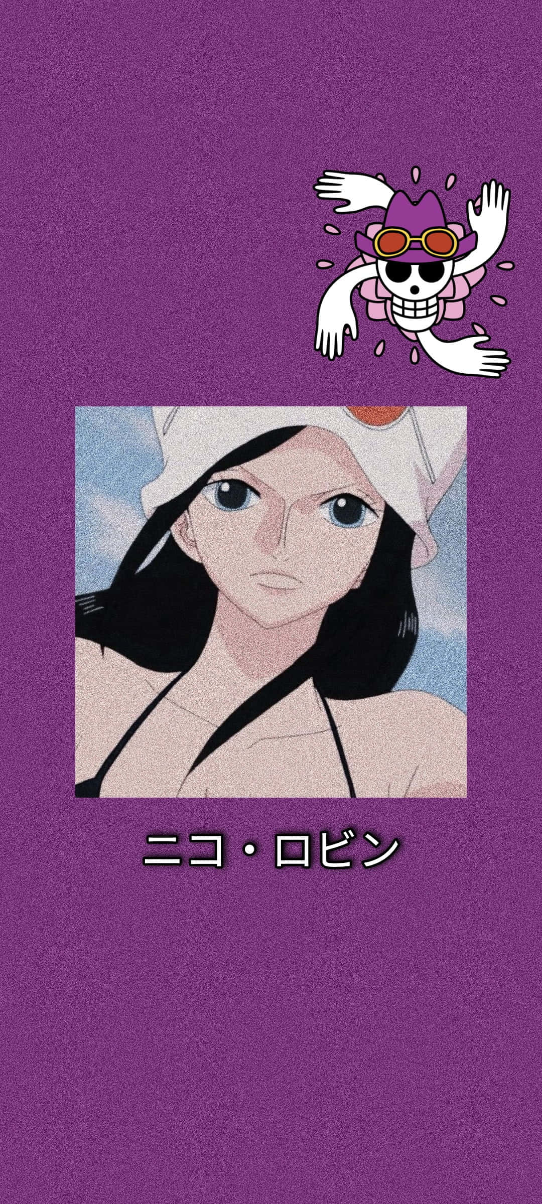 Nico Robin, dark hair, white hat, Full HD Phone Wallpaper