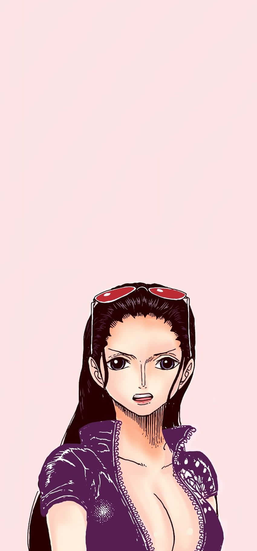 Nico Robin, white sandy beach, purple jacket, HD Phone Wallpaper