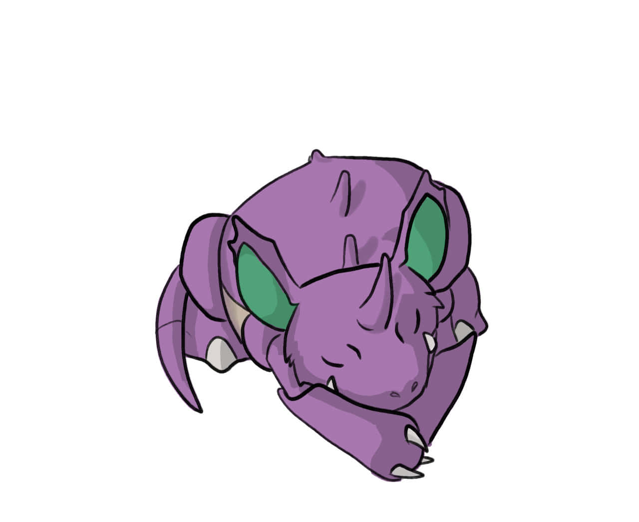 Nidoking, purple, cartoon, HD Desktop Wallpaper