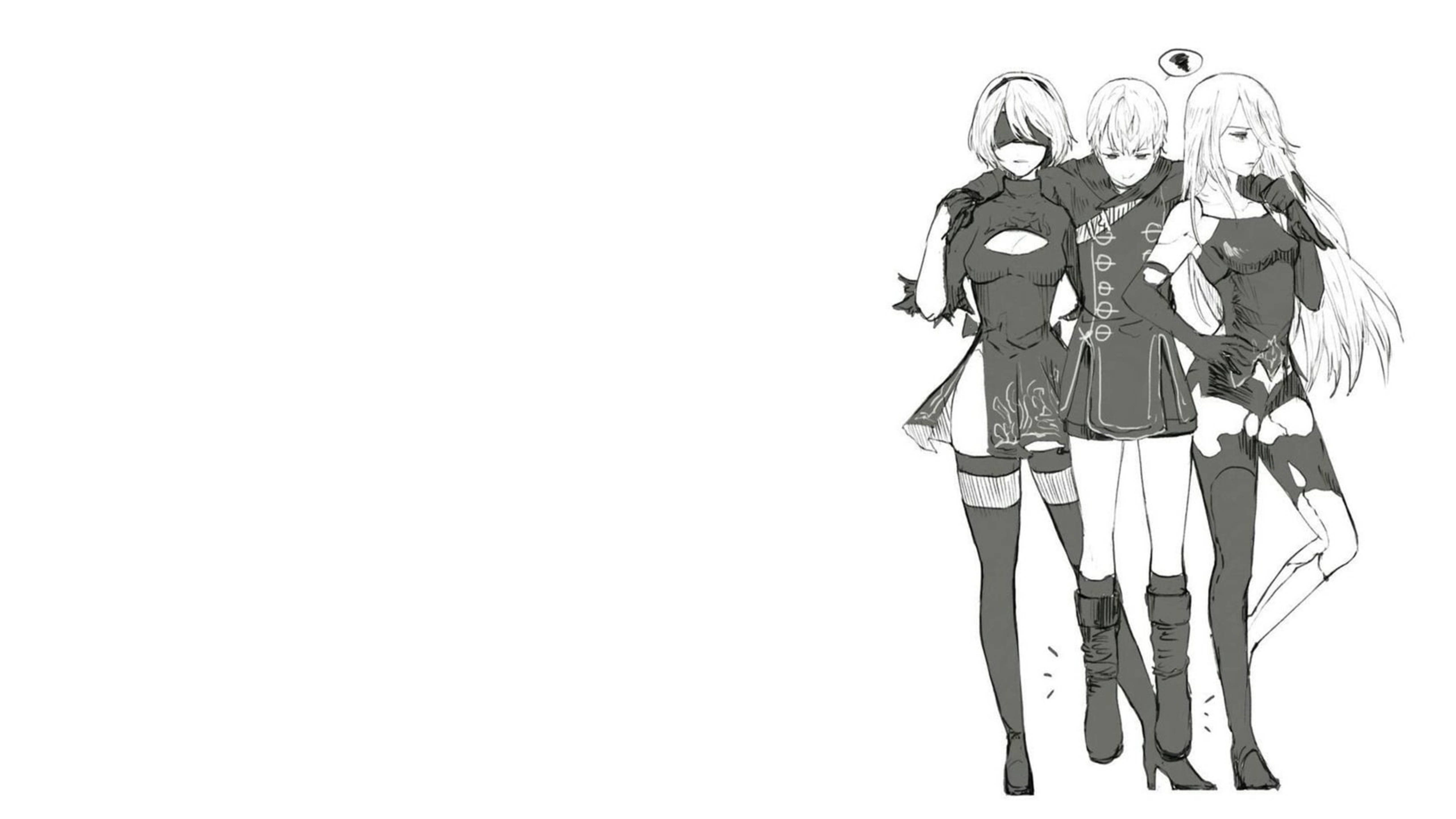 Nier Automata, androids, anime girls, 5K Desktop Wallpaper