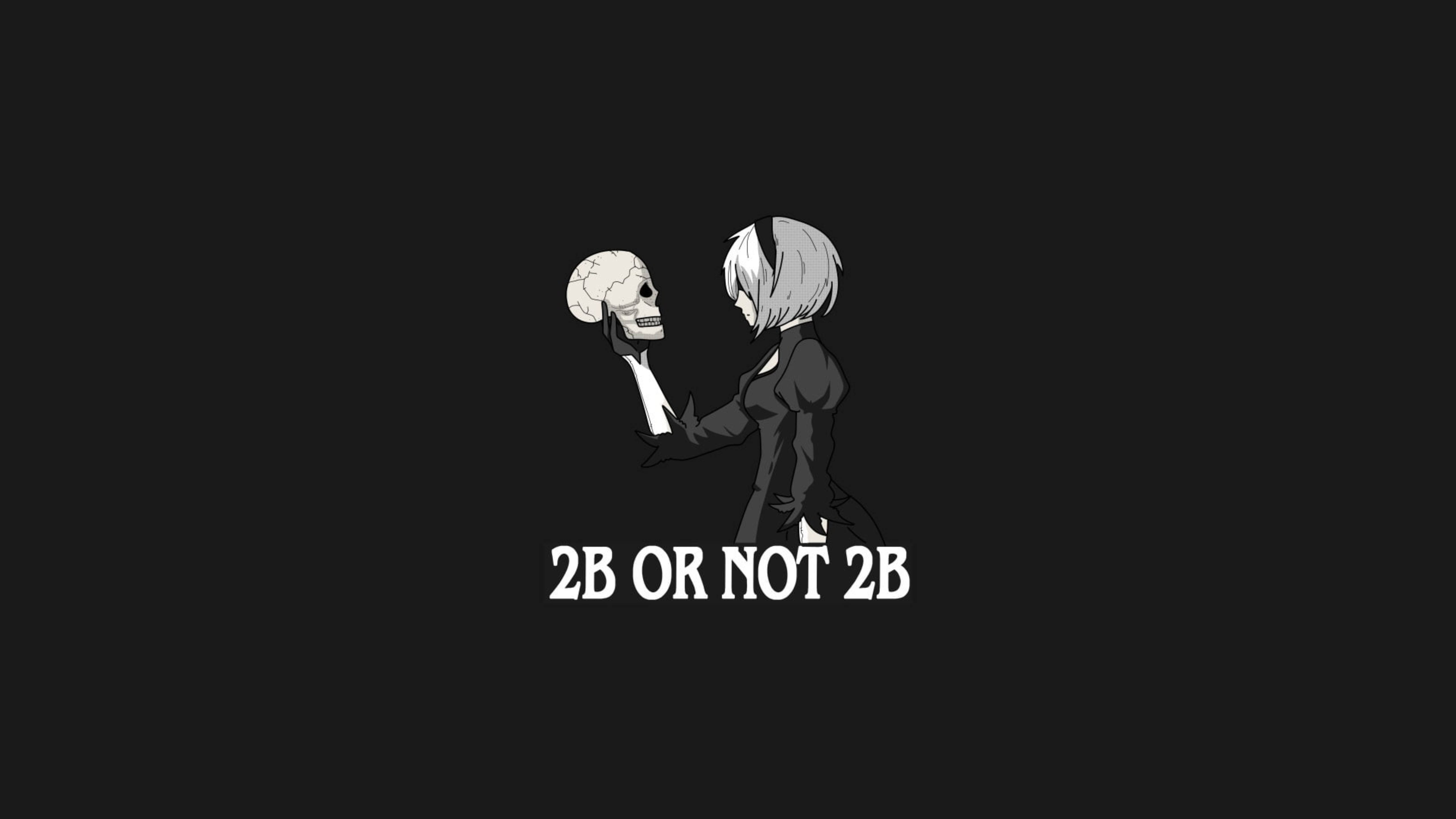 2B, Nier Automata, white hair, 5K Desktop Wallpaper