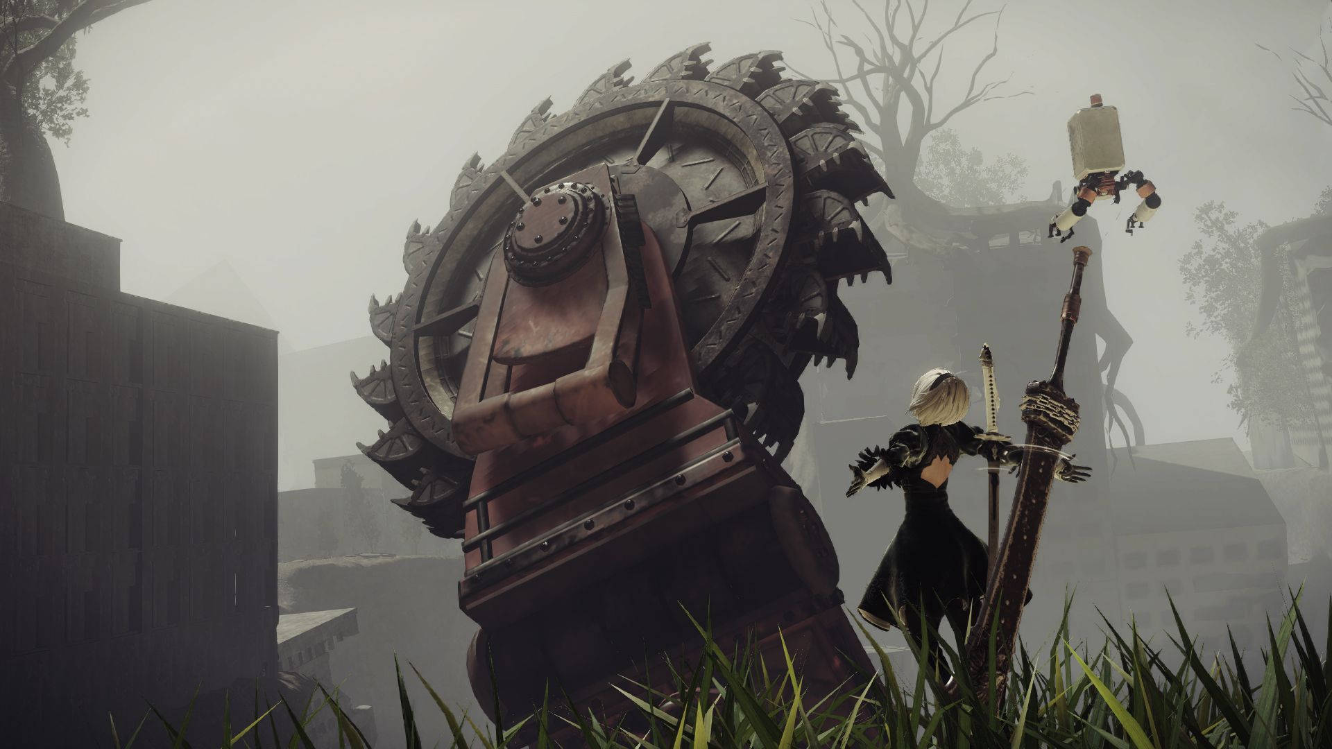 Nier Automata, 2B, wheel, Full HD Desktop Wallpaper