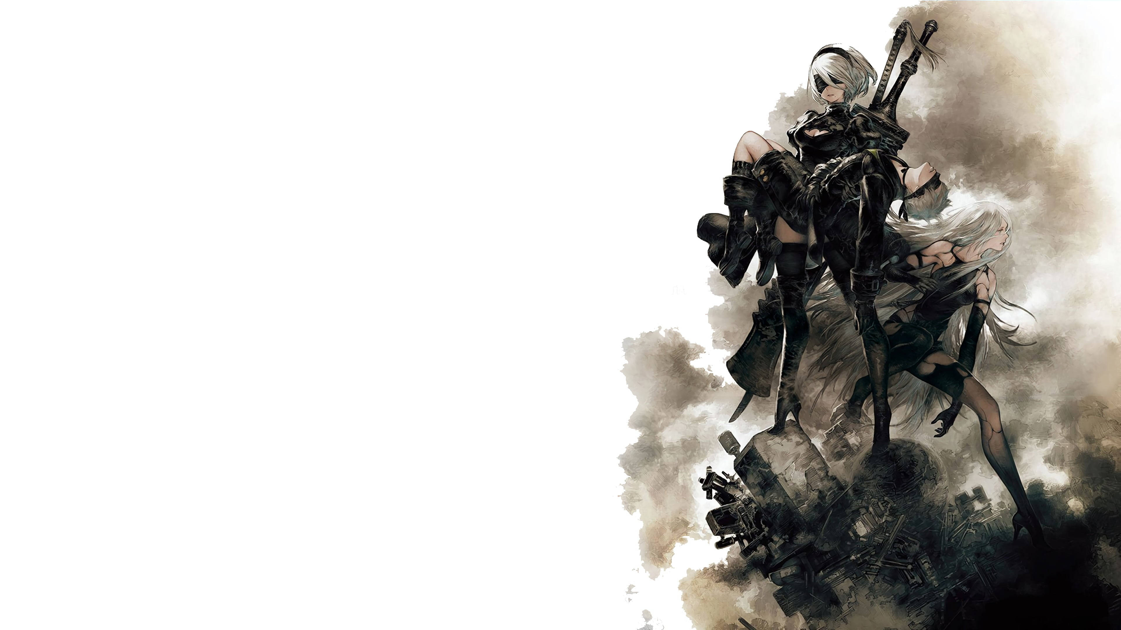 Nier Automata, 4K Characters, anime-style female warriors, 4K Desktop Wallpaper