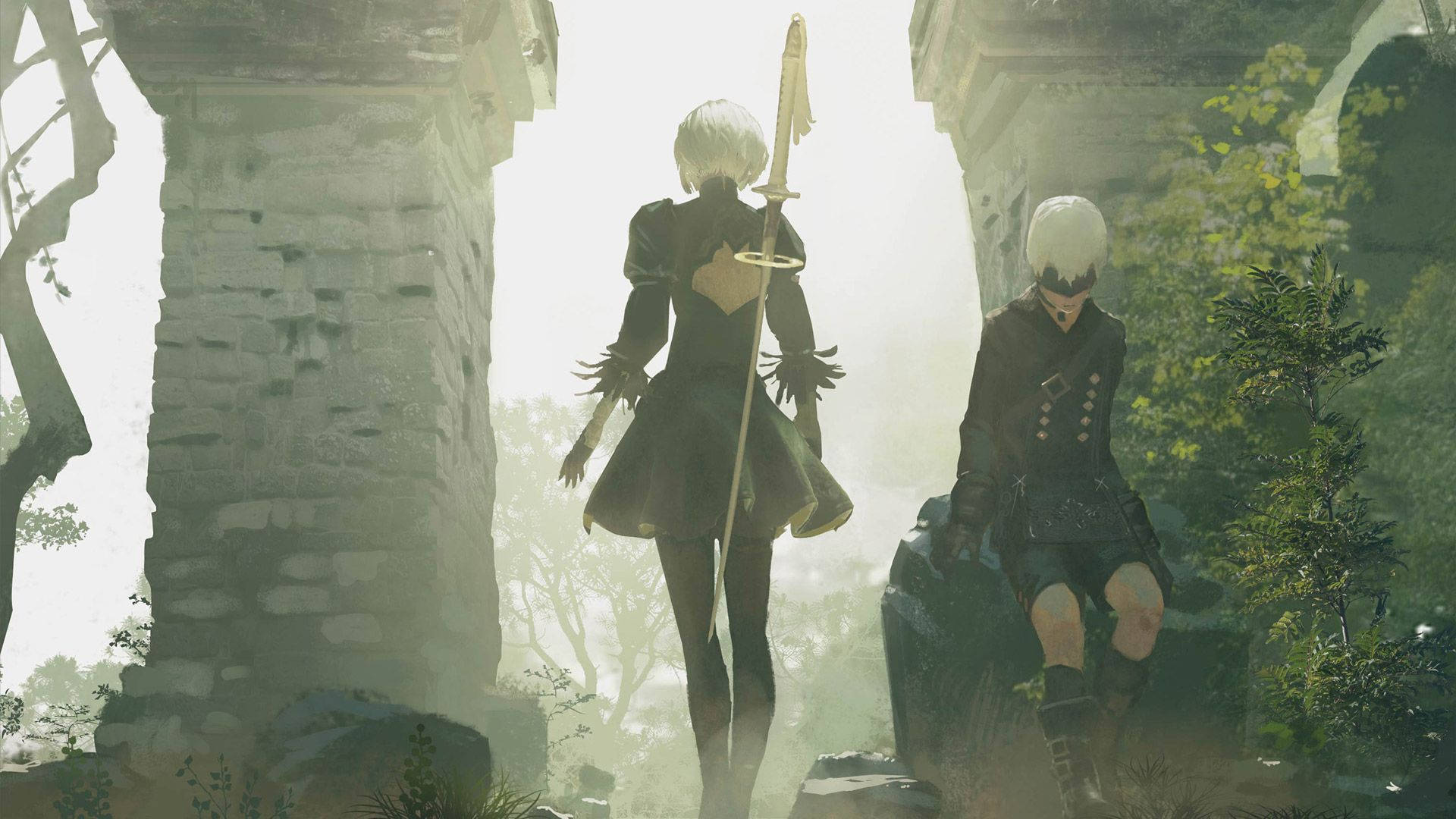 Nier Automata, 2B, 9S, Full HD Desktop Wallpaper