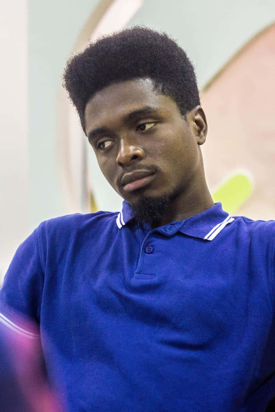 Nigerian Man, blue shirt, royal blue polo shirt, HD Phone Wallpaper