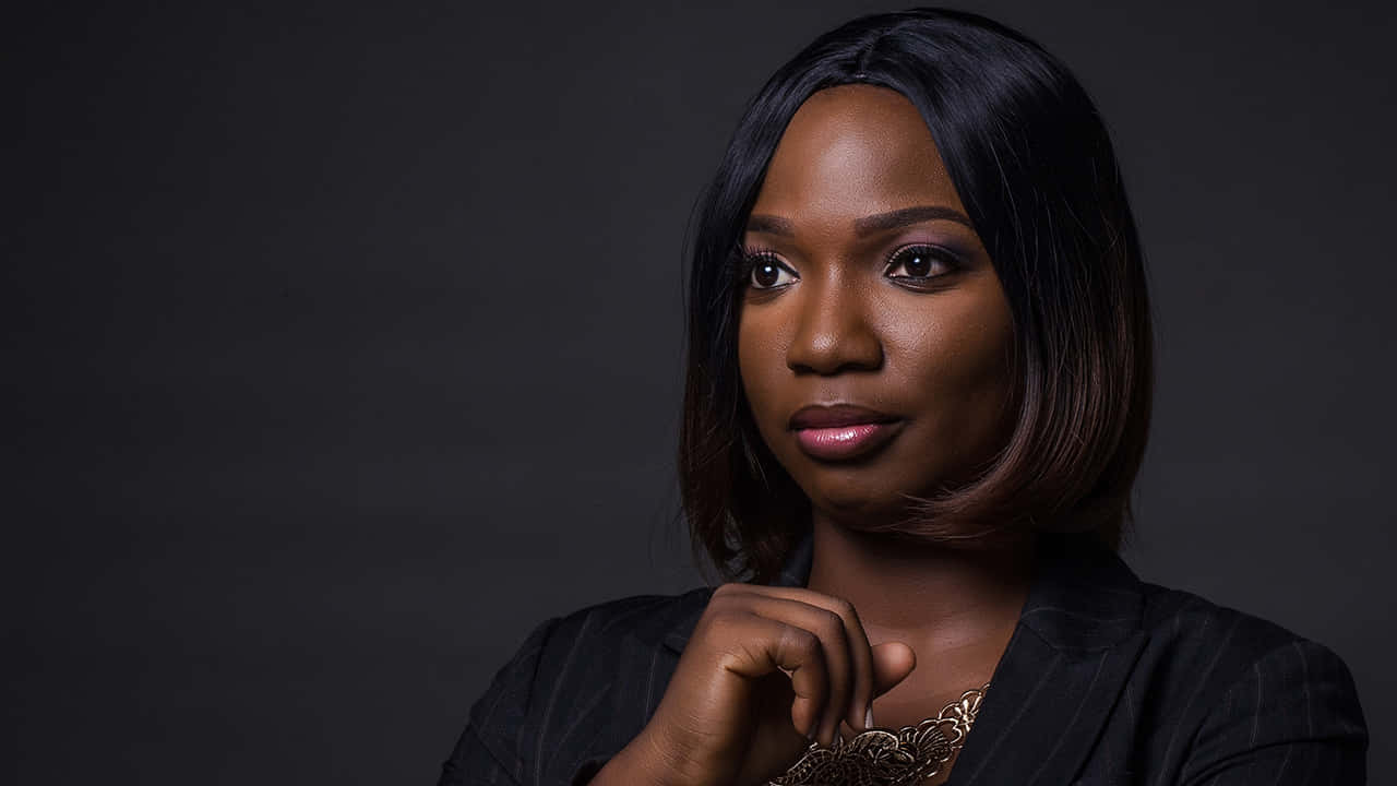 Nigerian Woman, black blazer, dark hair, HD Desktop Wallpaper