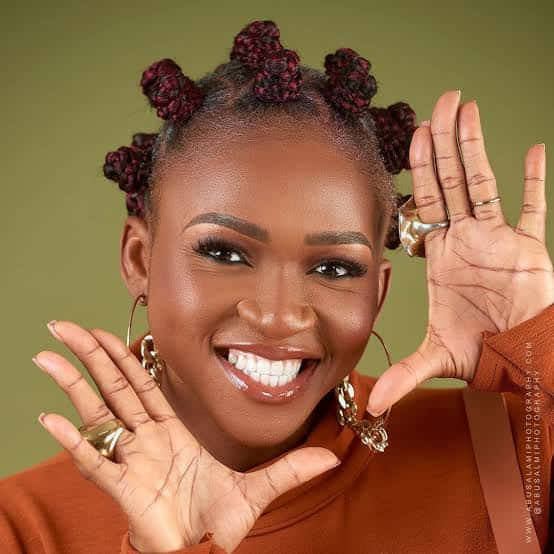 Nigerian Woman, braided updo, gold jewelry, SD Desktop Wallpaper