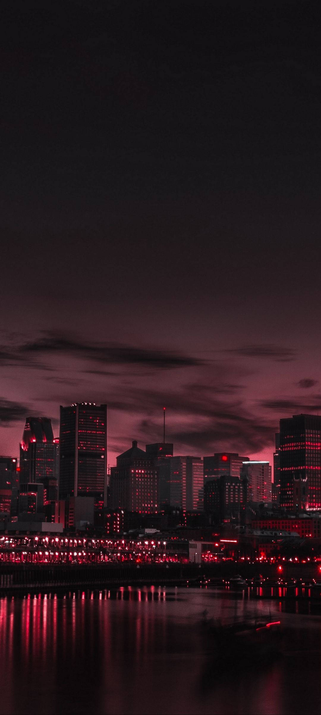 Night City, neon lights, dusk, Full HD Phone Wallpaper