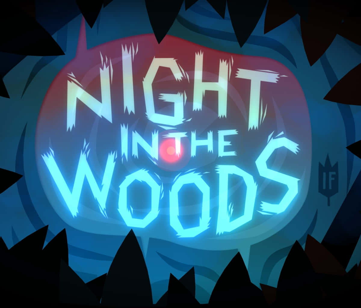 Night in the Woods, neon, dark forest, SD Desktop Wallpaper
