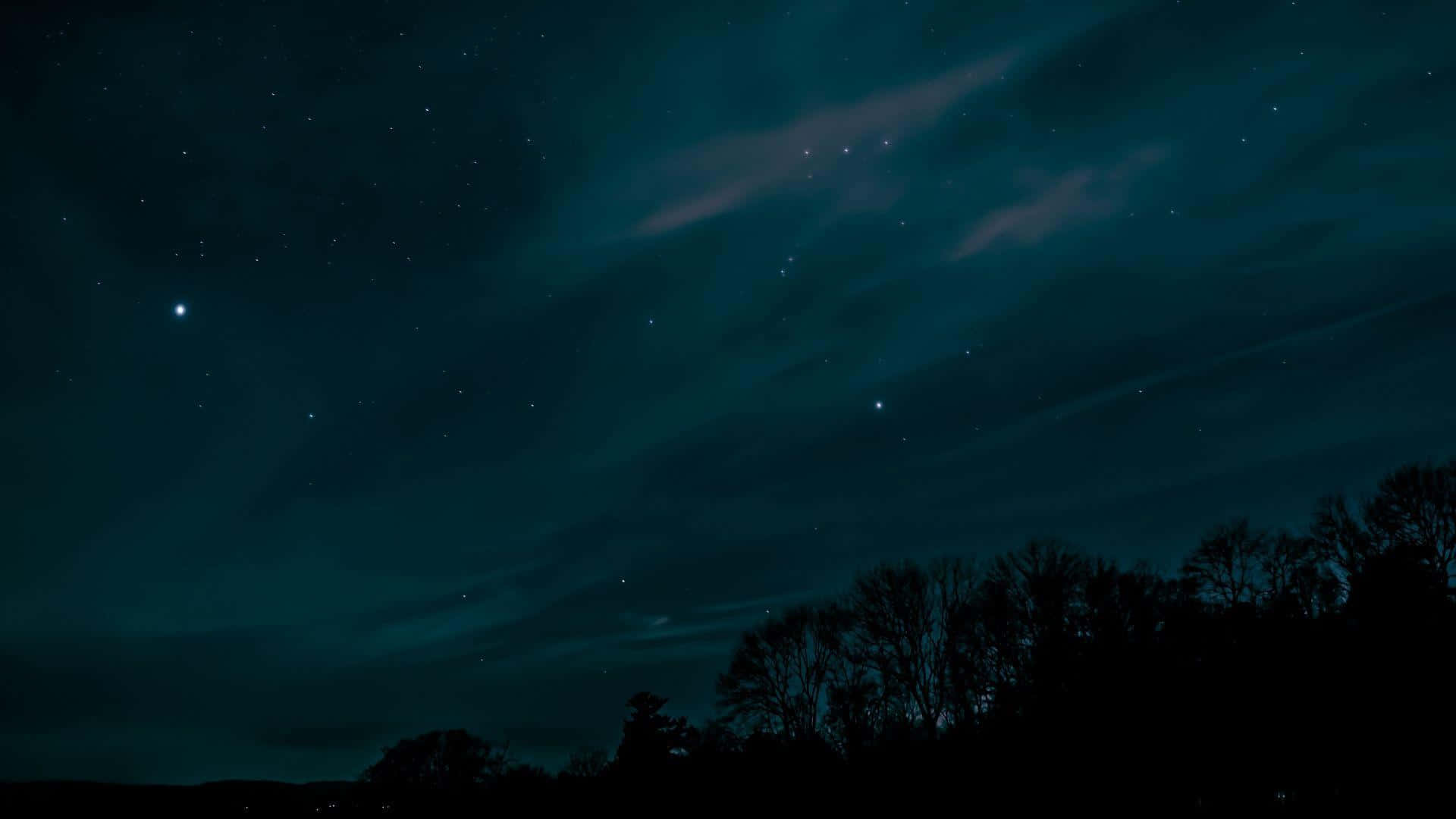 Night HD Desktop, starry night sky, faint aurora, Full HD Desktop Wallpaper