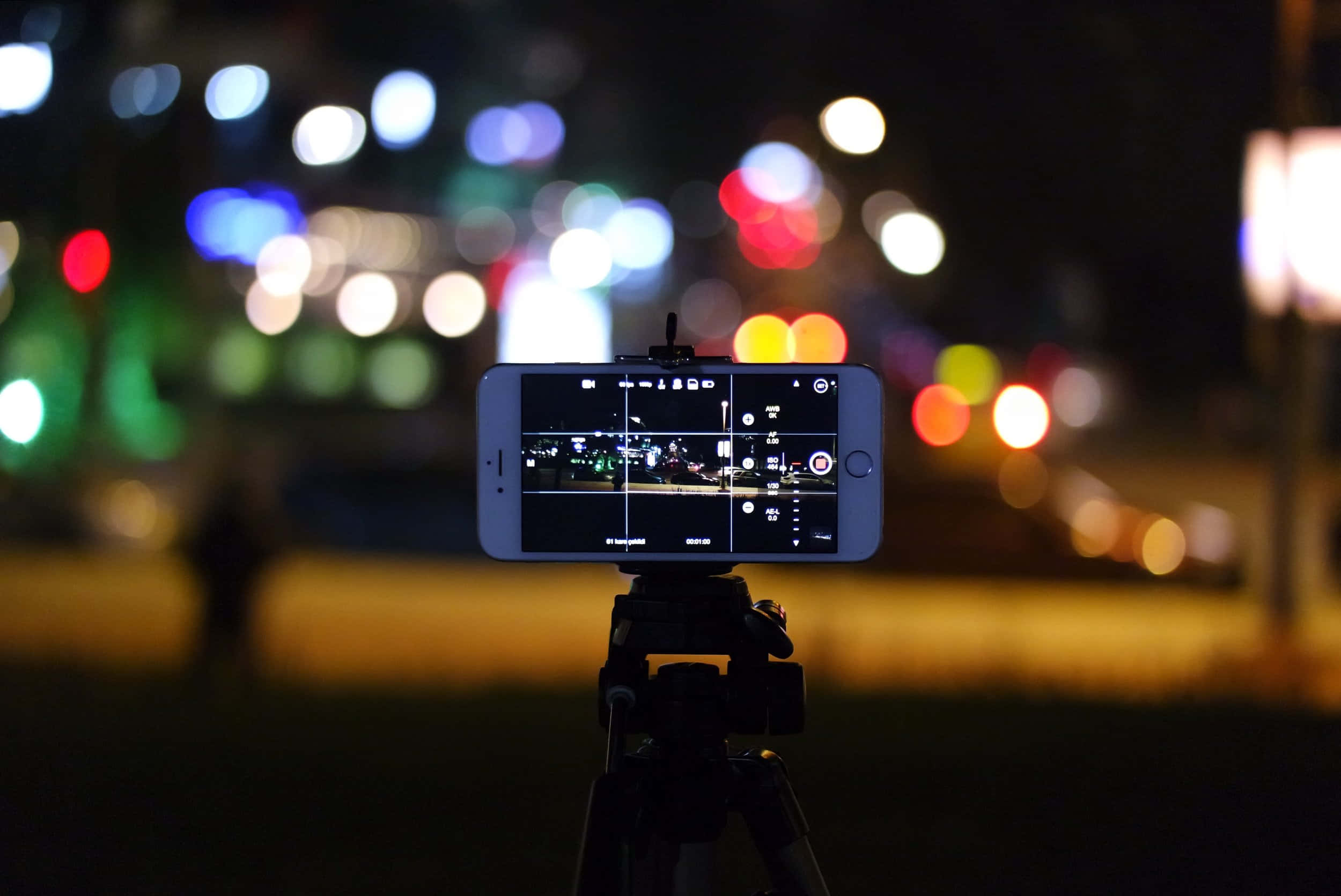 Night Mode, smartphone, tripod, Full HD Desktop Wallpaper