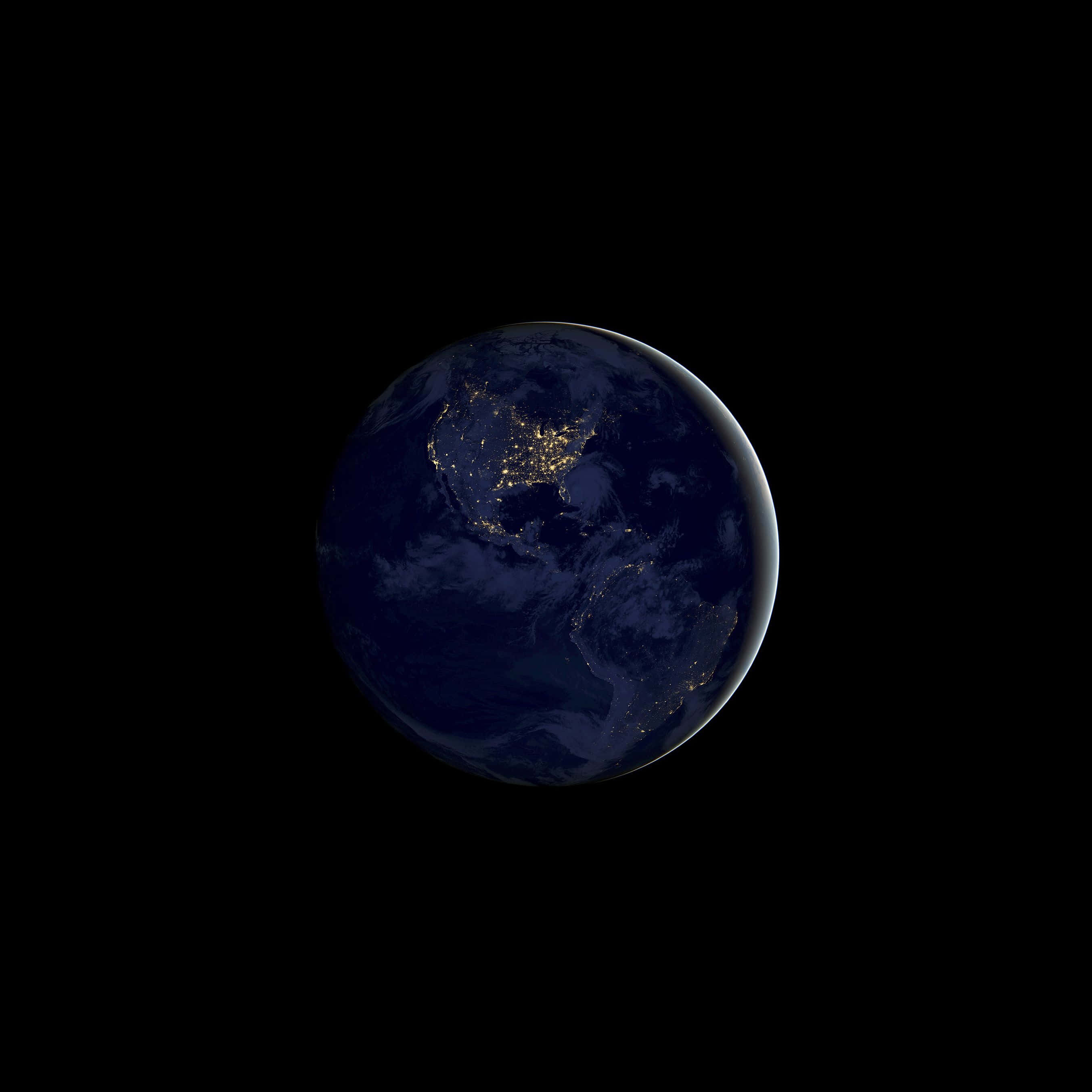 planet earth, nighttime, city lights, 2K Desktop Wallpaper