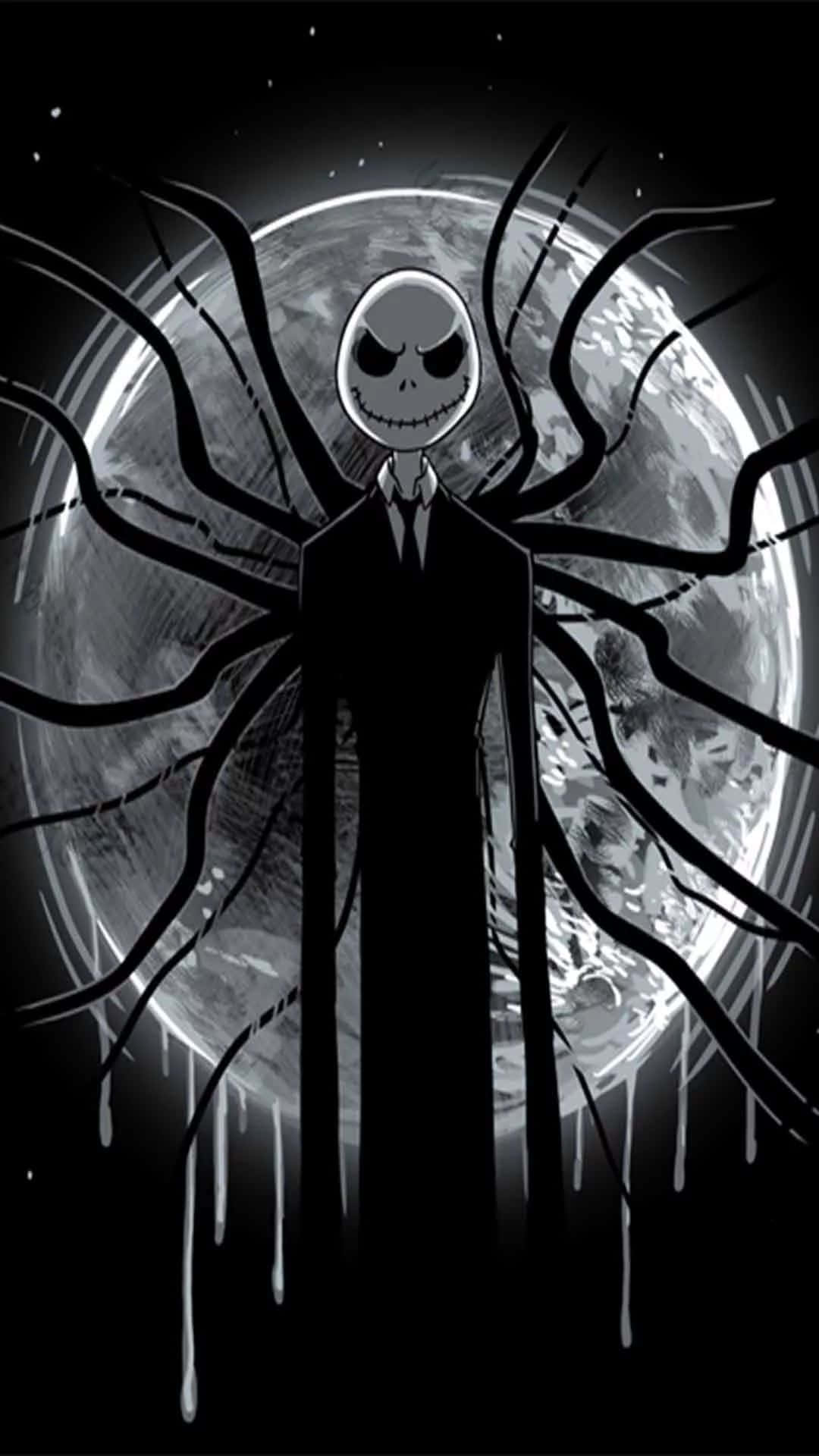 Nightmare Before Christmas Phone, skeletal figure, stitched smile, Full HD Phone Wallpaper