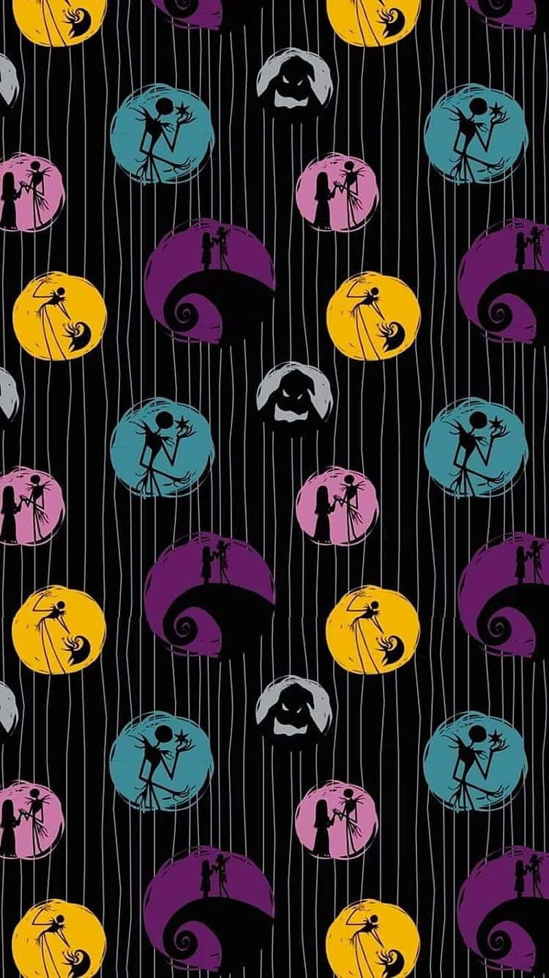 Nightmare Before Christmas Phone, The Nightmare Before Christmas, black background, HD Phone Wallpaper