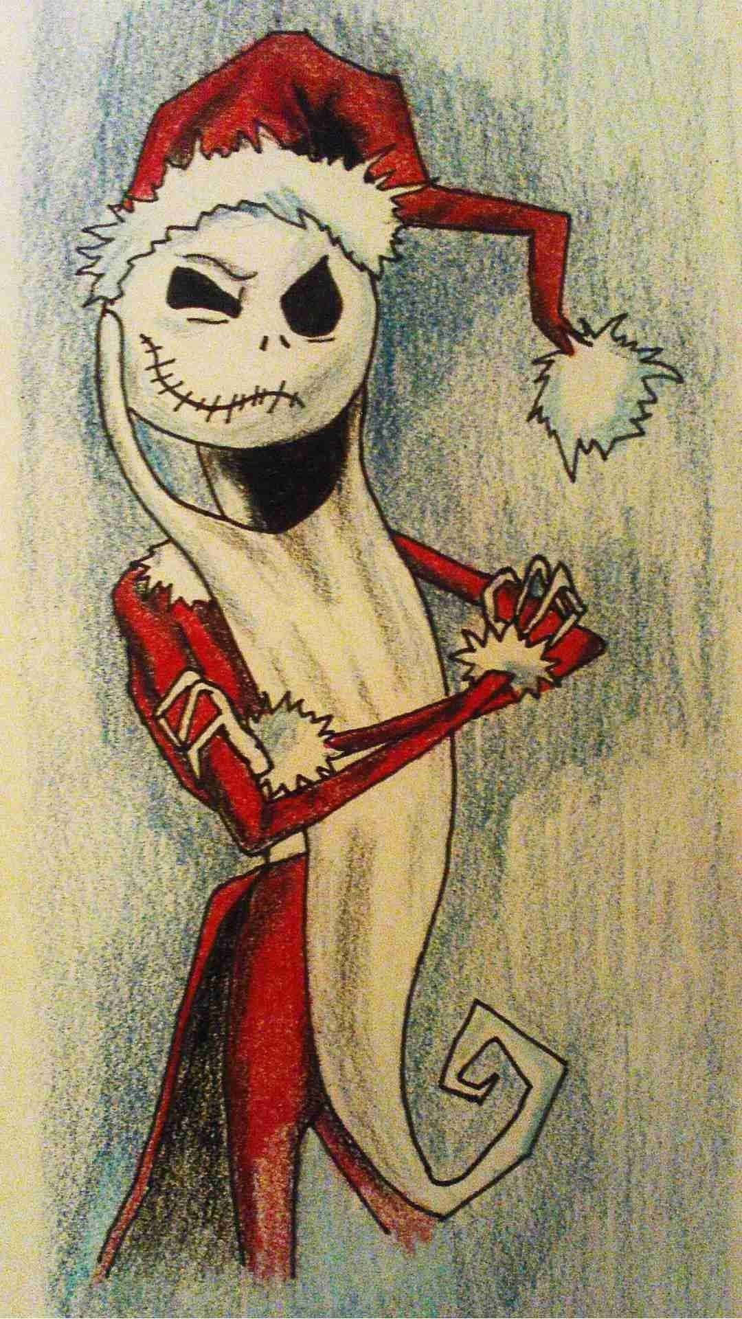 Nightmare Before Christmas, spooky style, cartoon skeleton, Full HD Phone Wallpaper