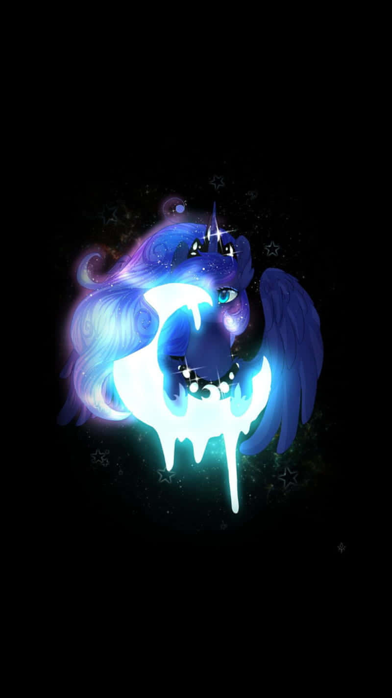 Nightmare Moon, glowing blue, wings, HD Phone Wallpaper