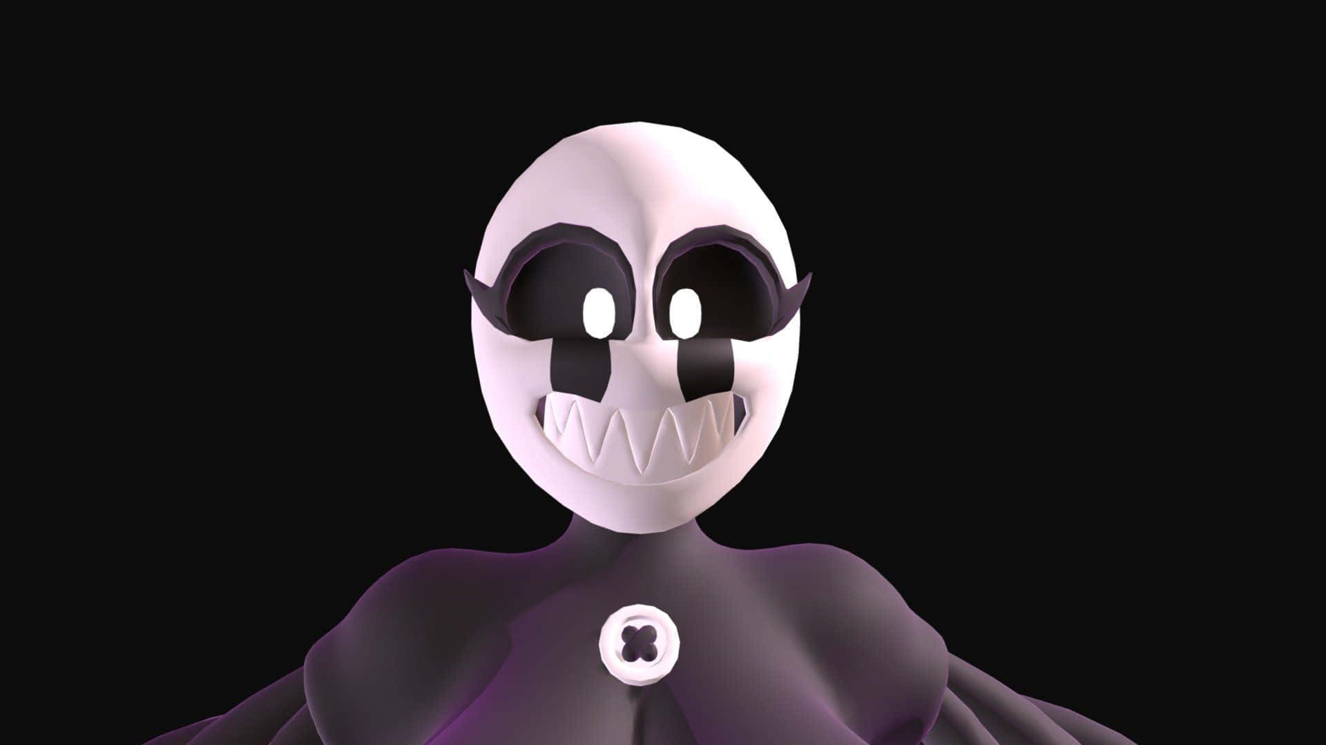 Nightmare Puppet, white skull, black eye patches, Full HD Desktop Wallpaper