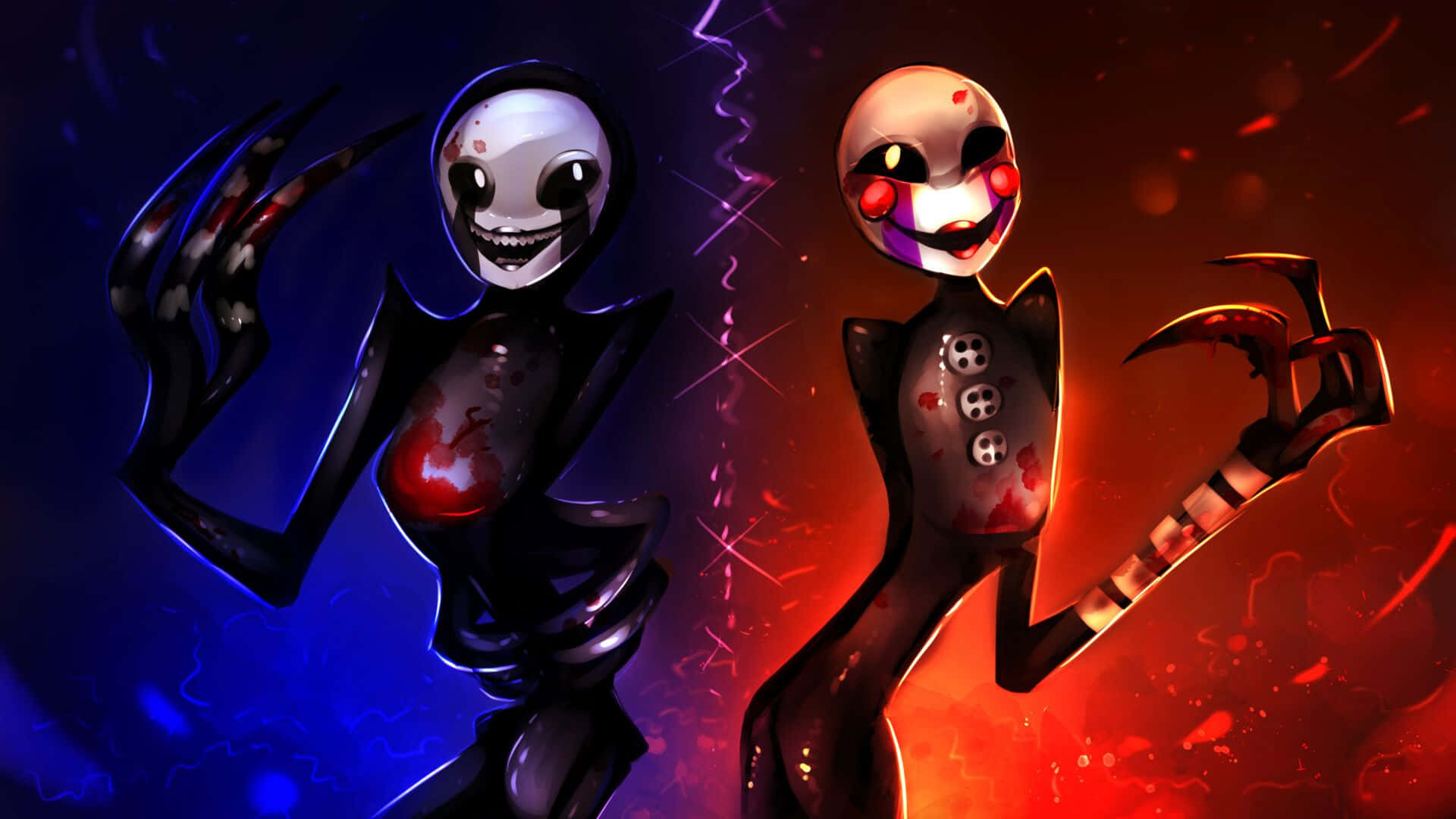 Nightmare Puppet, clawed hands, bloodstained bodies, Full HD Desktop Wallpaper