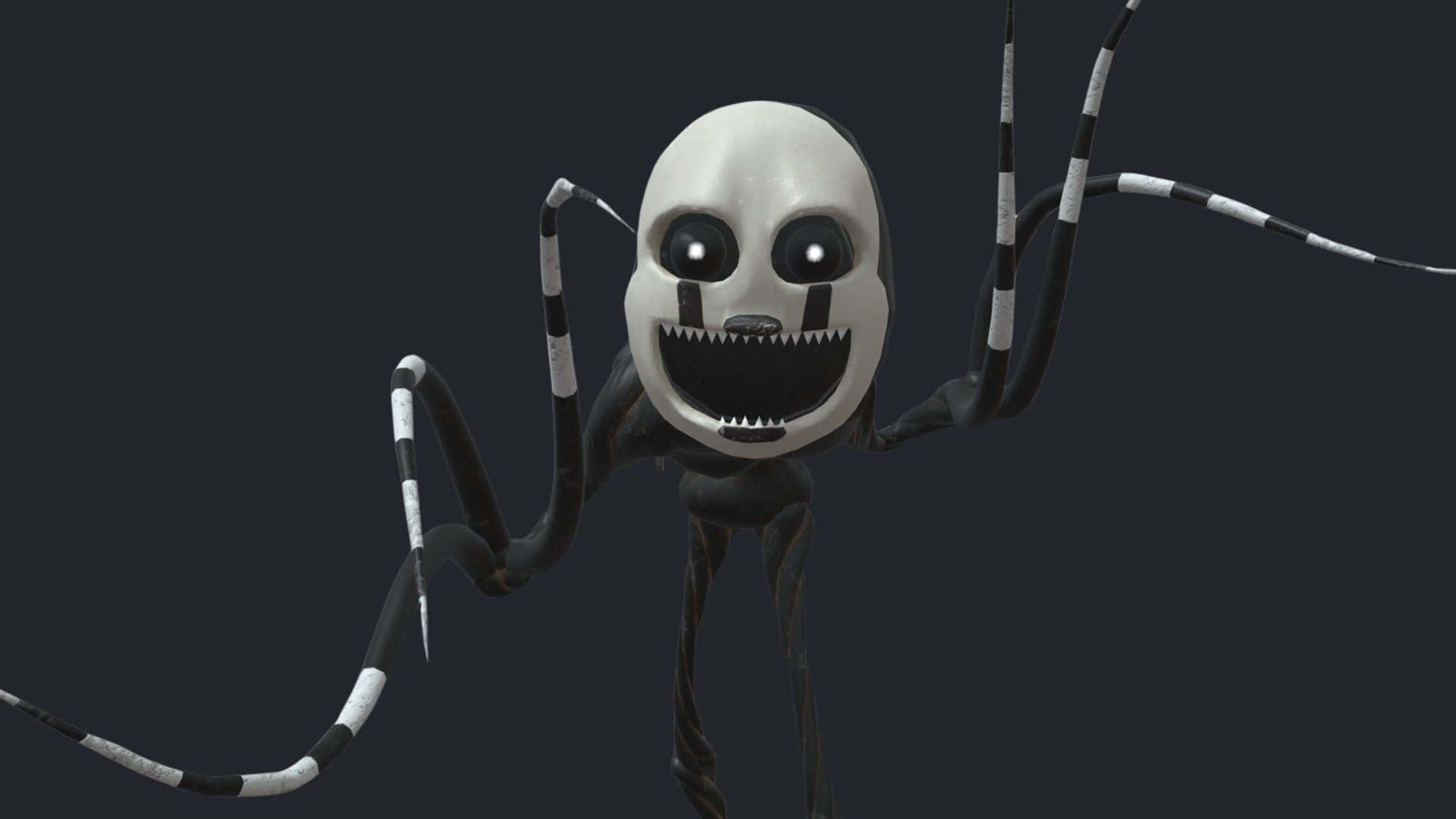 Nightmare Puppet, black and white, spider creature, Full HD Desktop Wallpaper